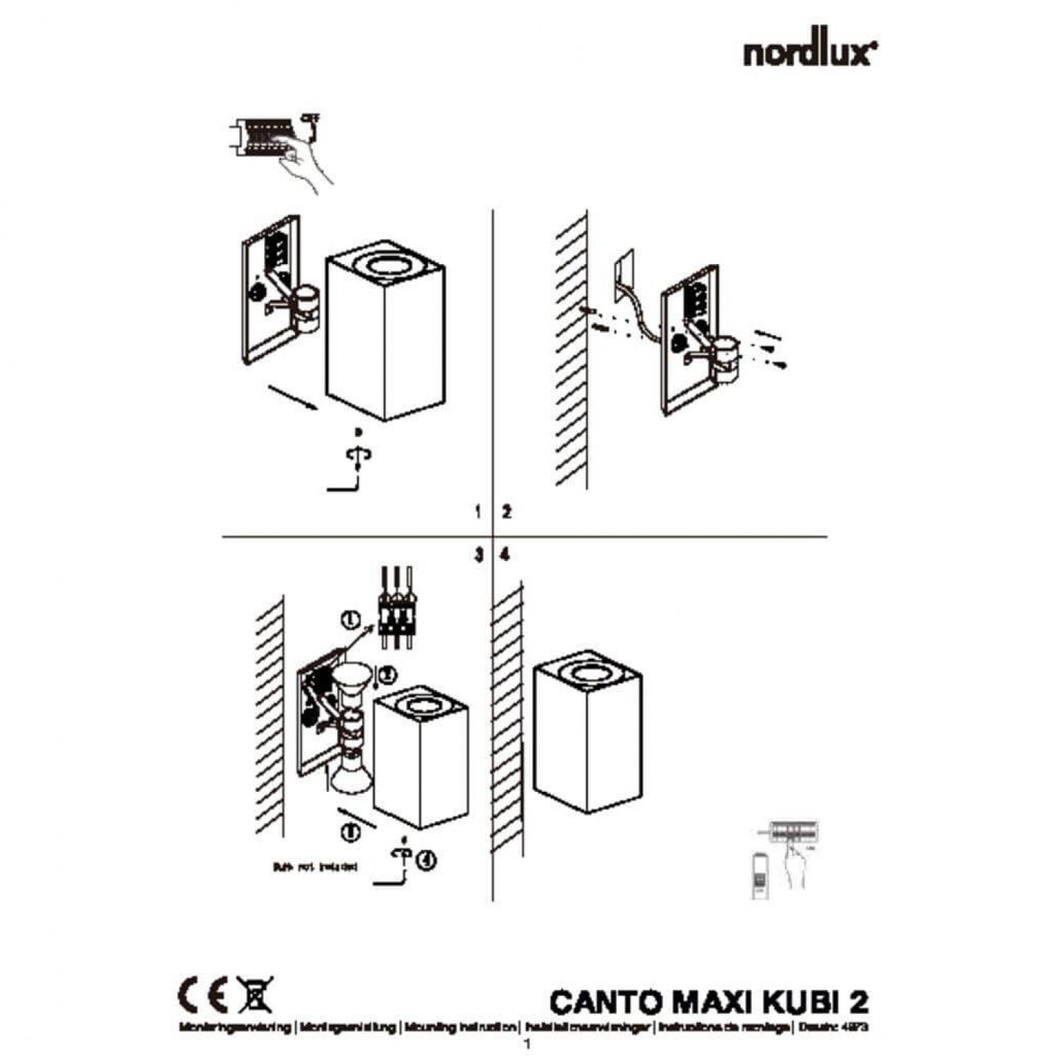 Архітектурне бра Nordlux Canto Maxi Kubi 2 49731031