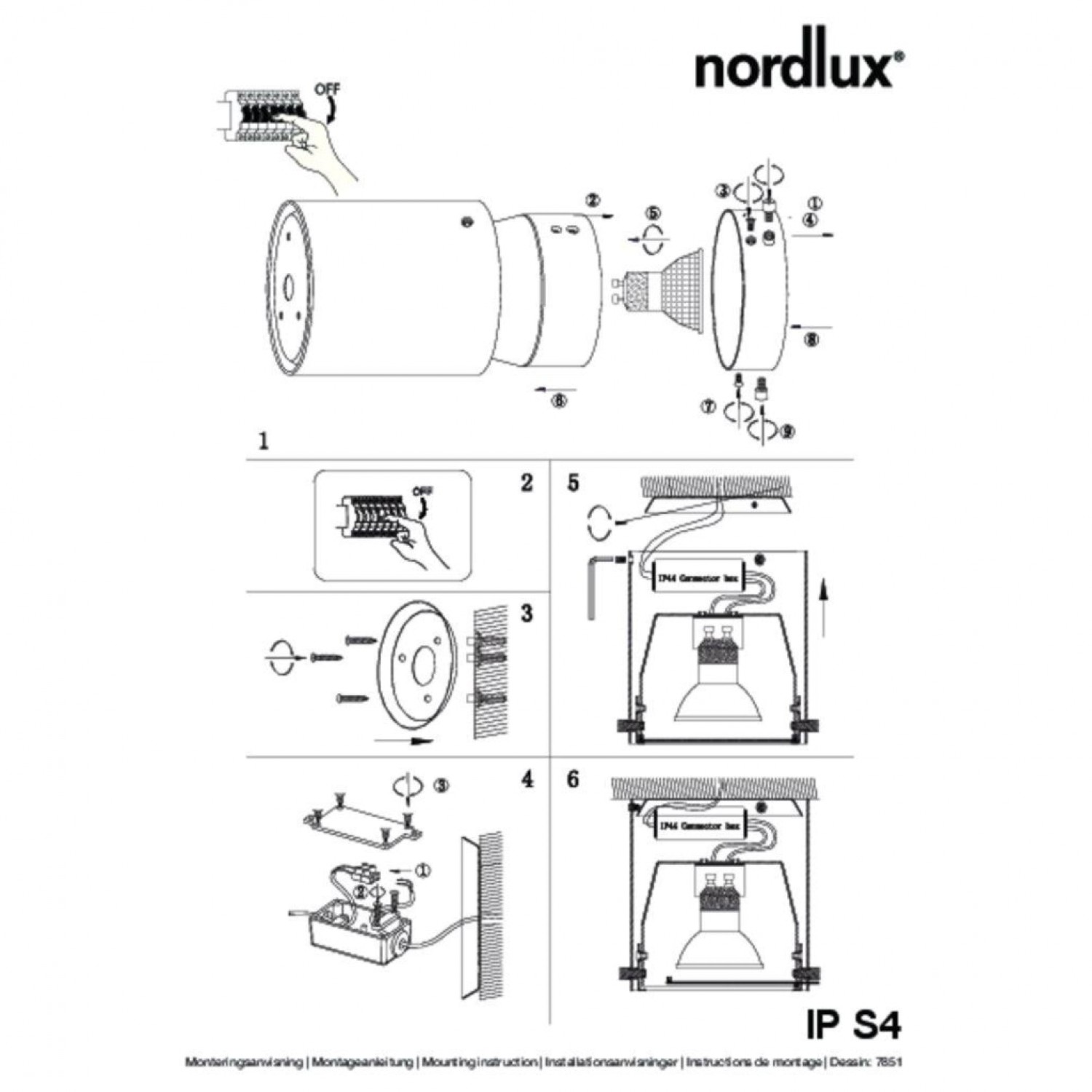 Архитектурное бра Nordlux IP S4 78511032