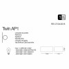 Архитектурное освещение Ideal Lux TWIN AP1 BIG ANTRACITE 115368 alt_image