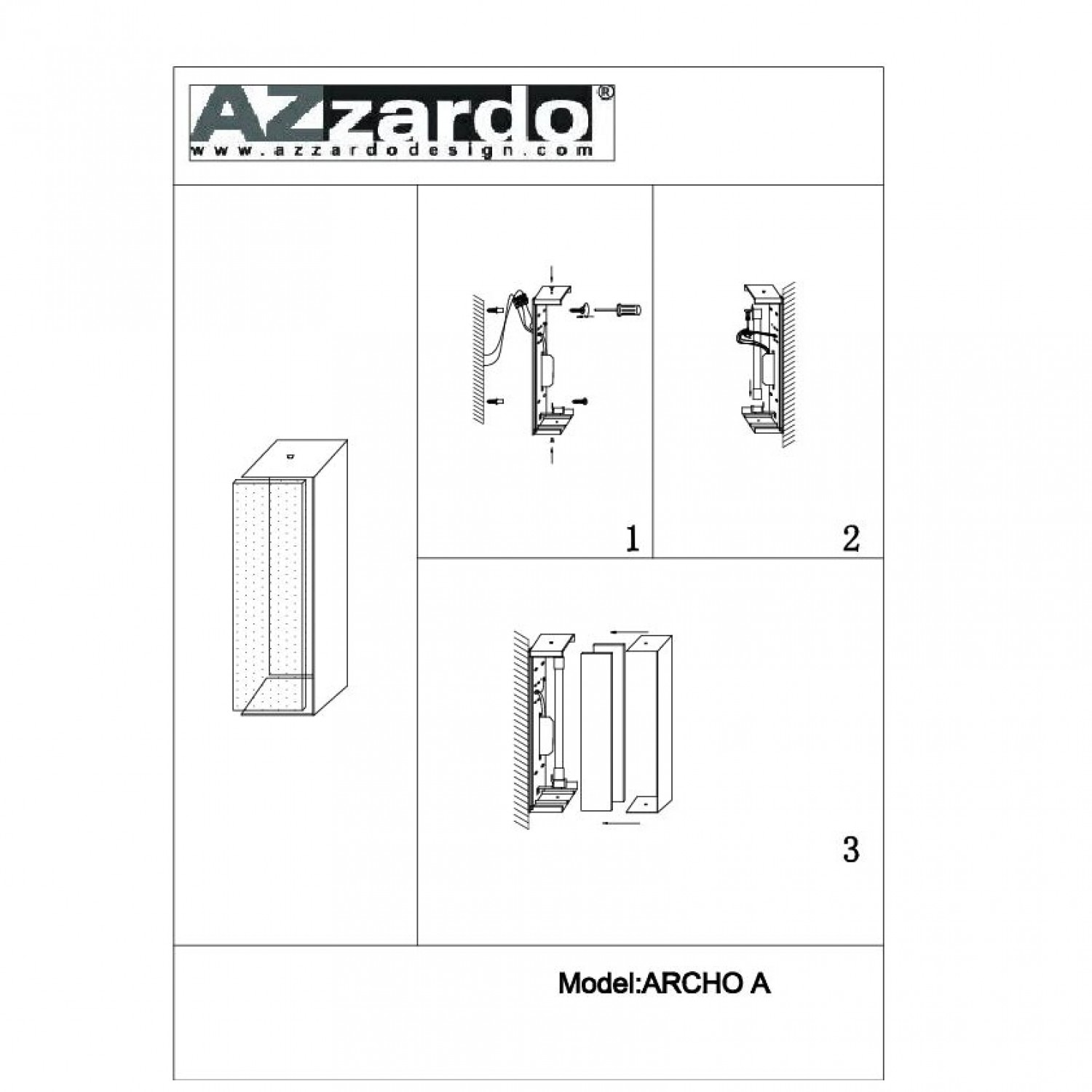Бра AZzardo ARCHO 2A CHROME AZ0326