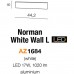 Бра AZzardo NORMAN WHITE WALL L AZ1684
