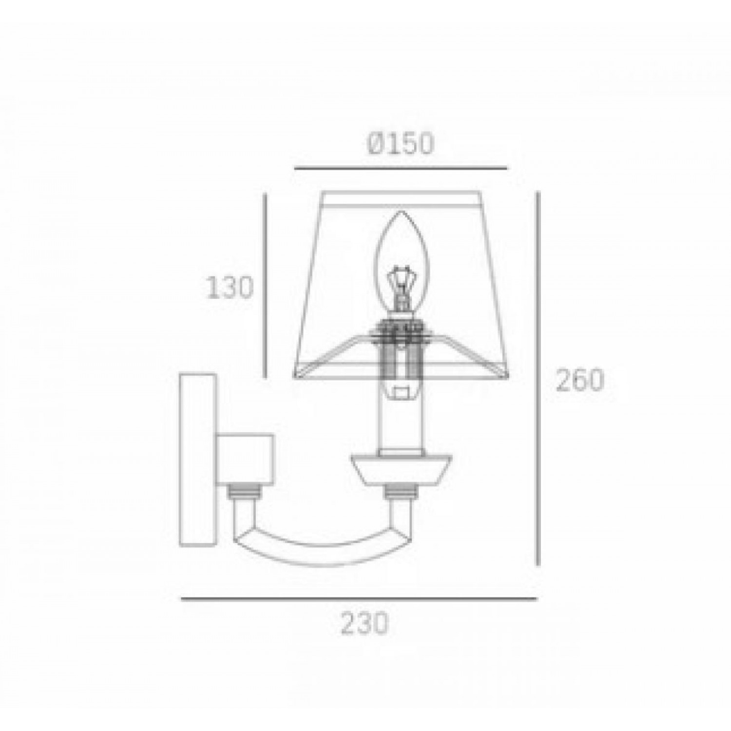 Бра CosmoLight DUBAI W01353WH-NI