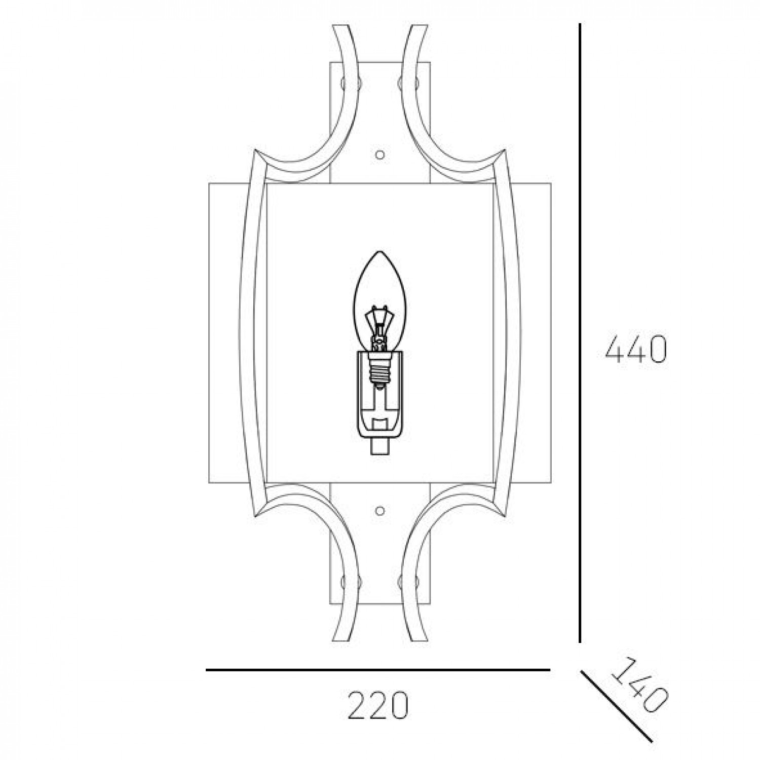 Бра CosmoLight FARO W01053NI-WH