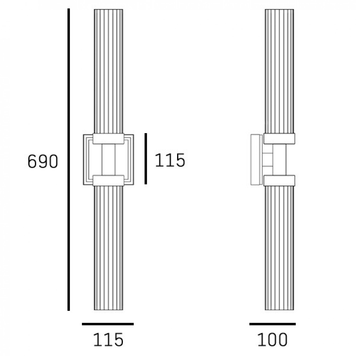 Бра COSMOLight QUINCY W02873BK