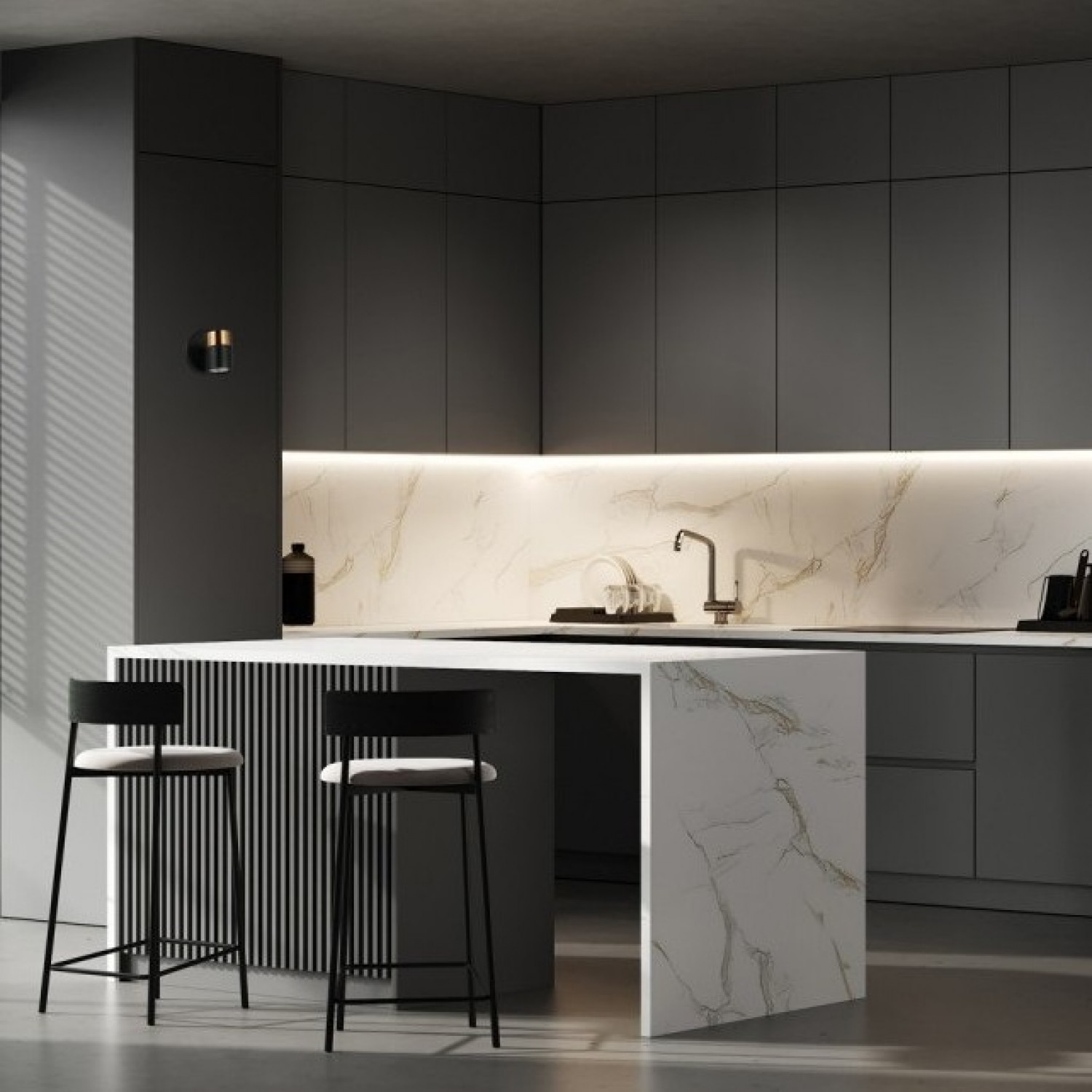 Бра Italux Elice WL-58892-1-BK-BRO