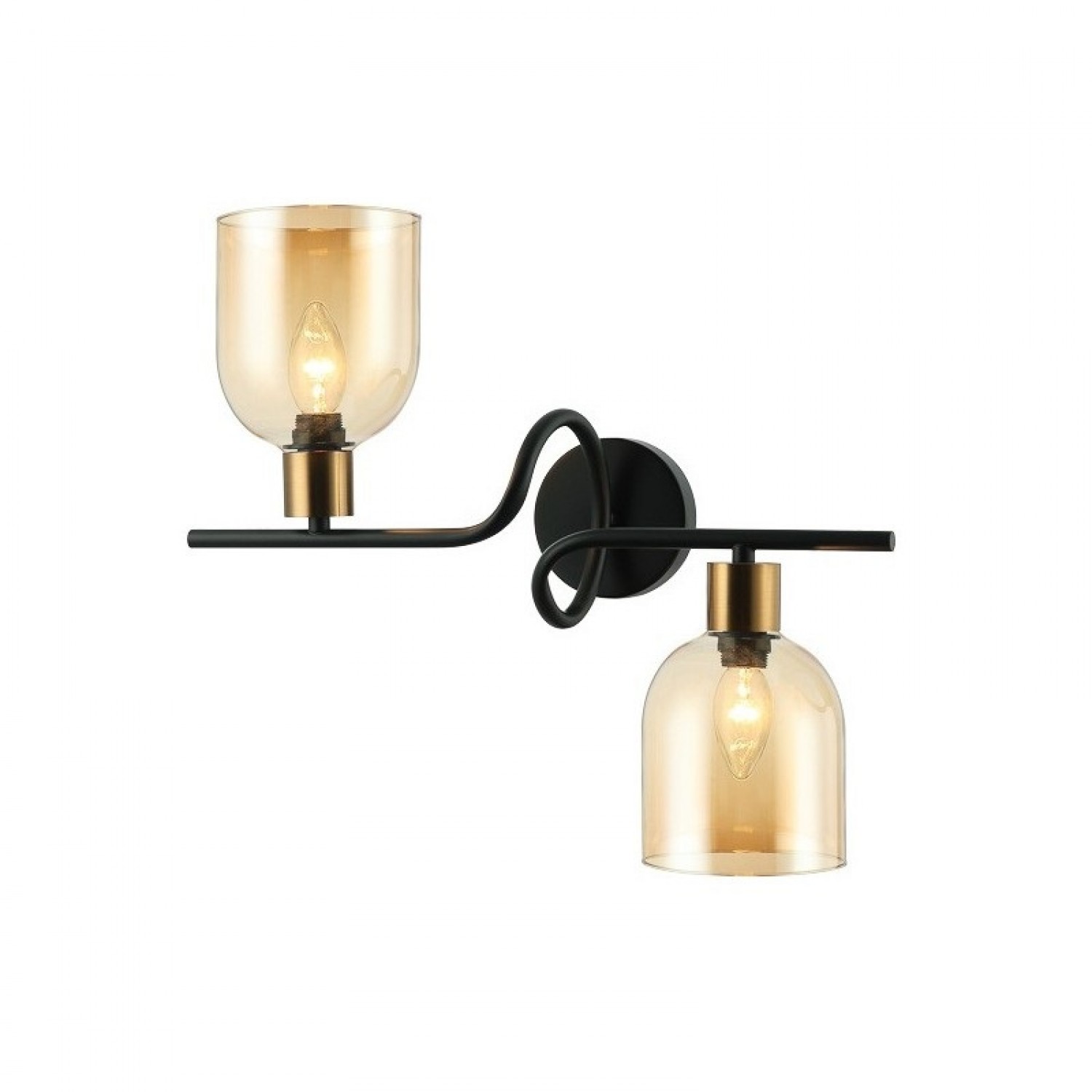 Бра Italux Servio WL-66892-2A-BK-AMB
