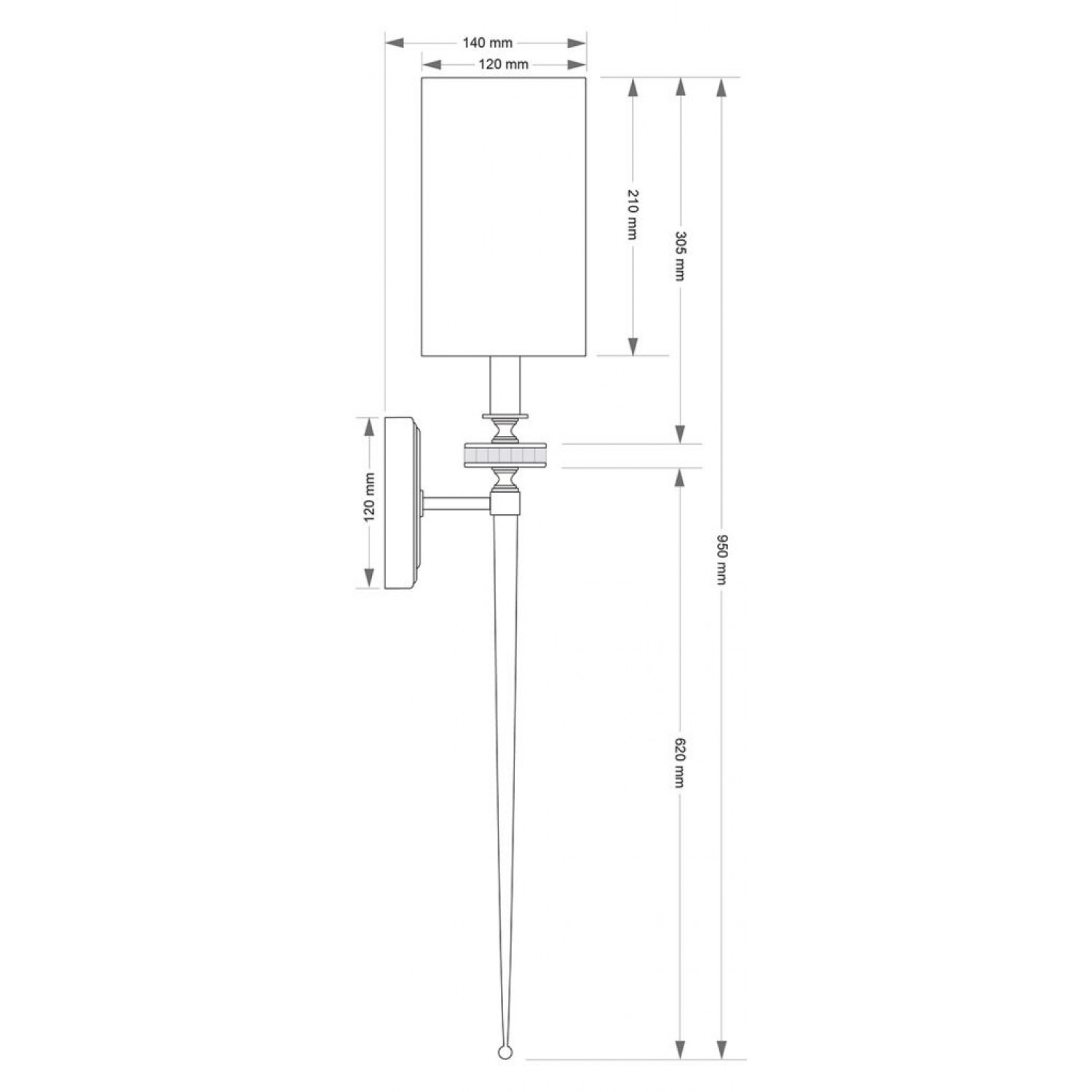 Бра Kutek Cantu CAN-K-1(PA)GEN фото 3 Бра Kutek Cantu CAN-K-1(PA)GEN