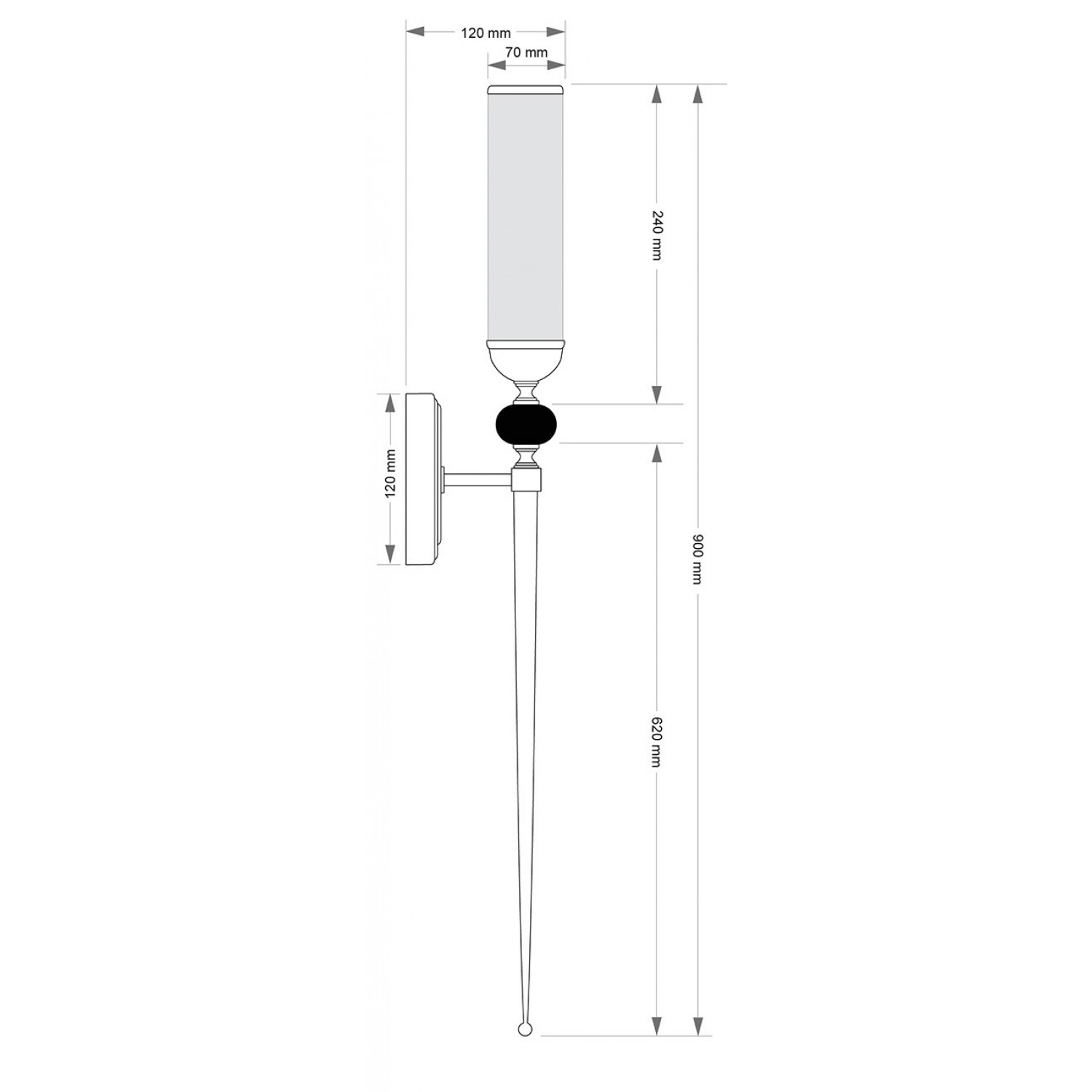 Бра Kutek Cantu CAN-K-1(ZM1)B70 фото 3 Бра Kutek Cantu CAN-K-1(ZM1)B70