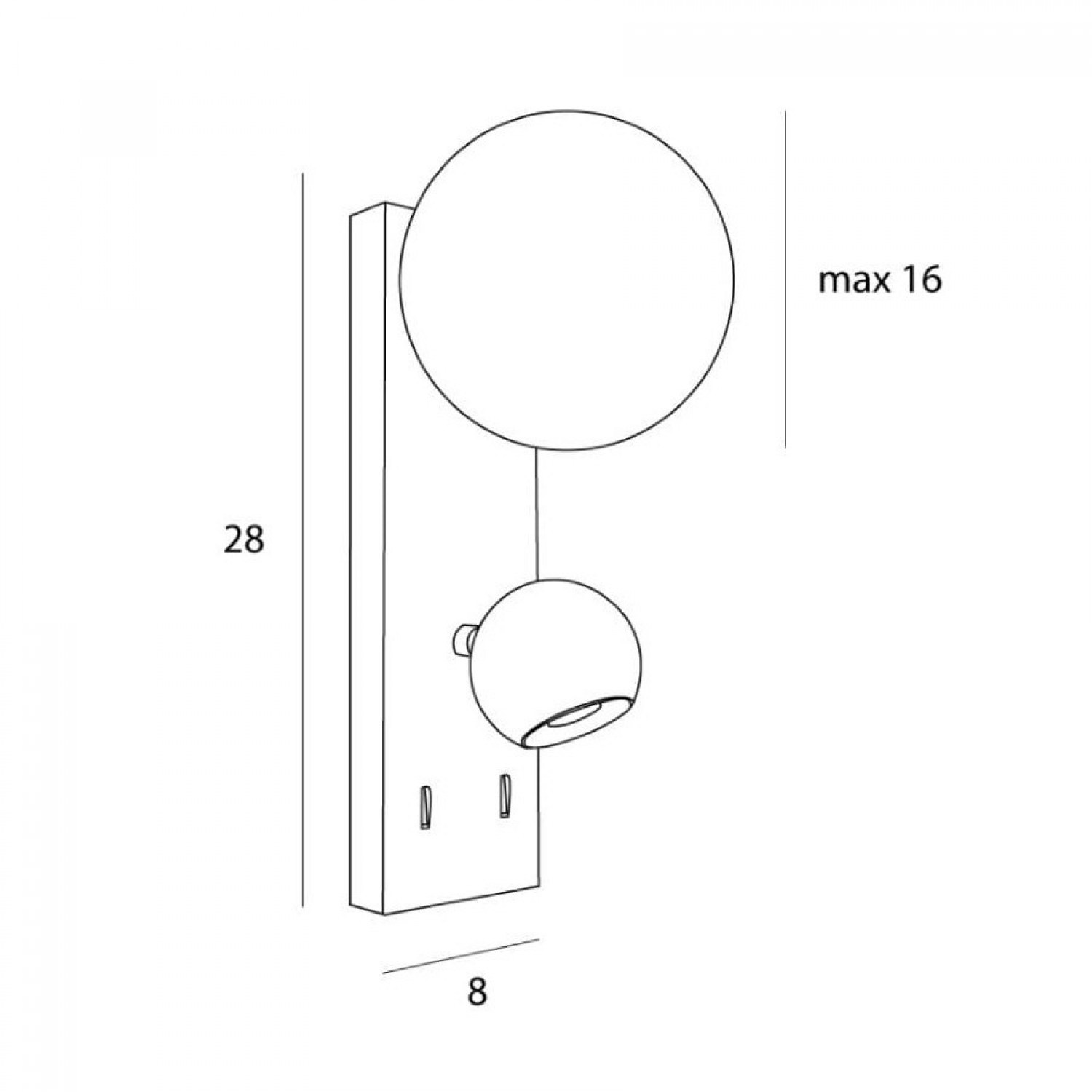 Бра MaxLight Atom W0351