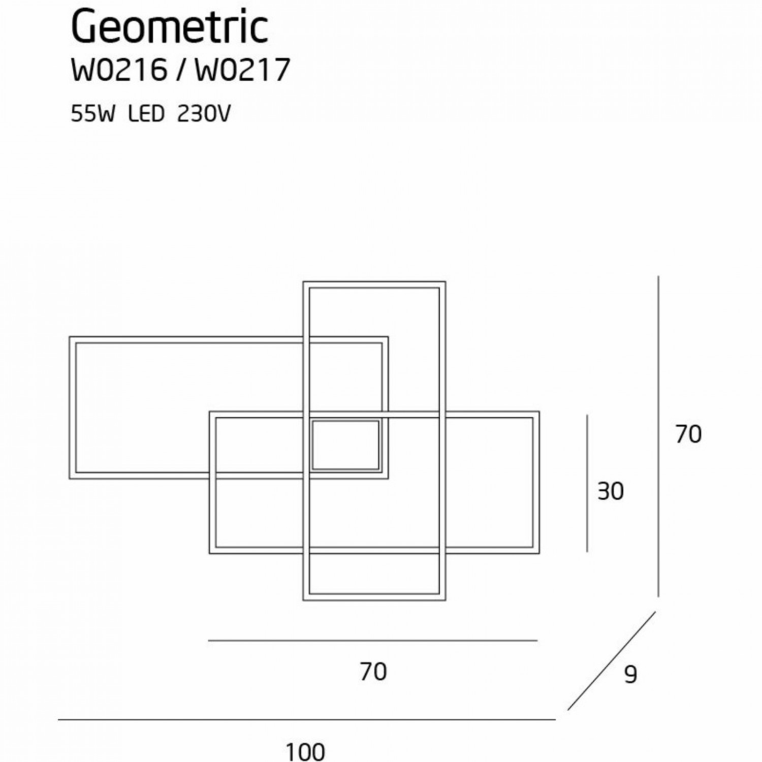 Бра MaxLight GEOMETRIC W0217