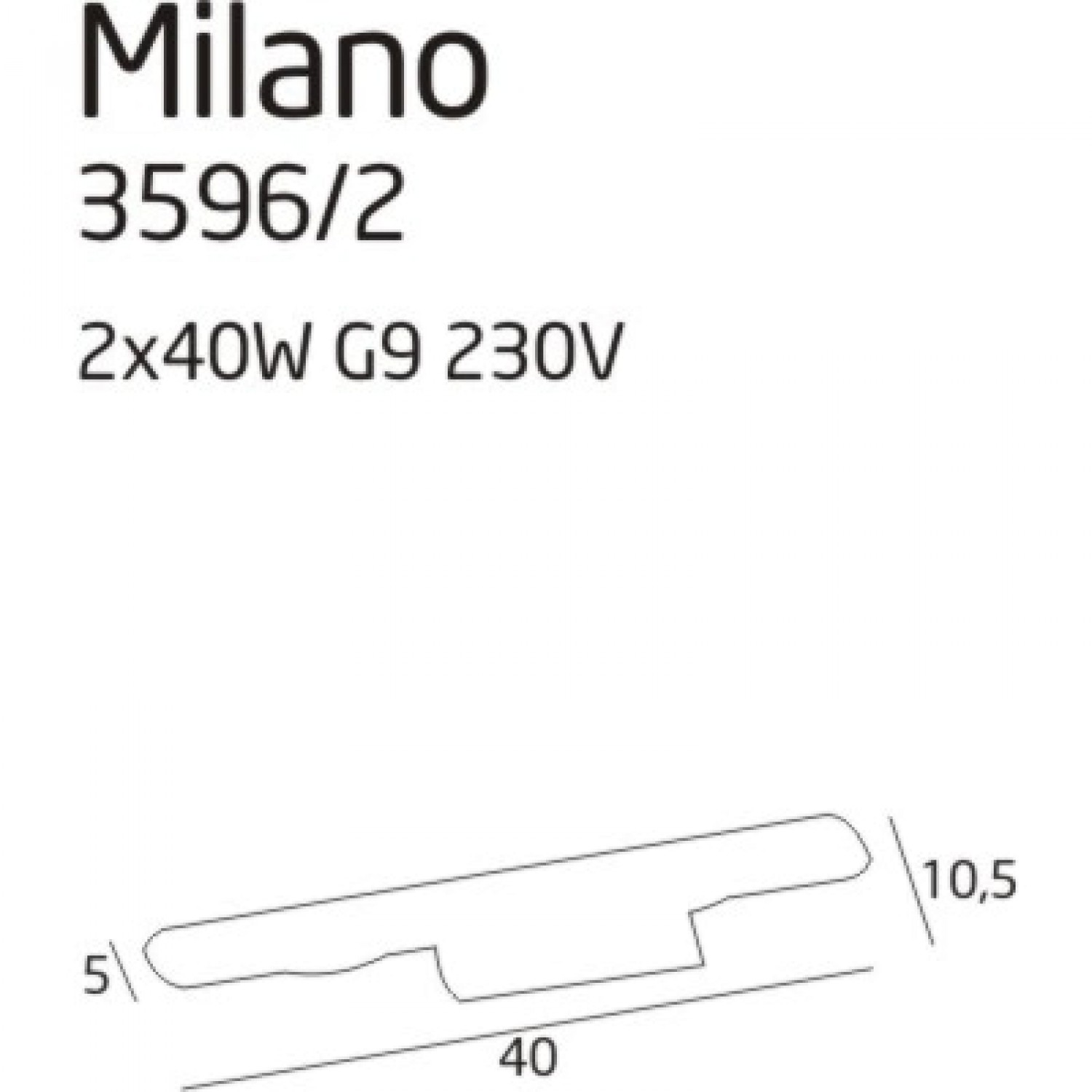 Бра MaxLight MILANO 3596/2