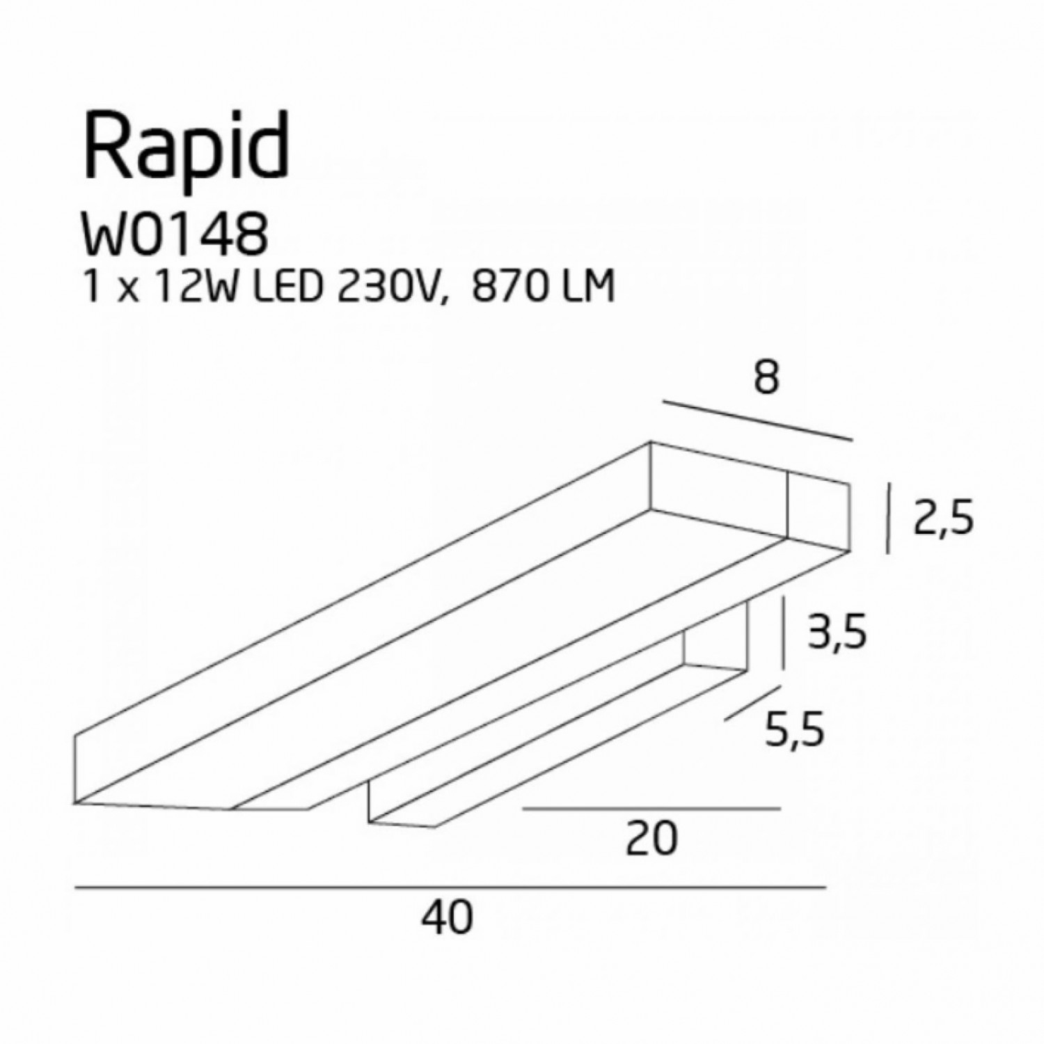 Бра MaxLight RAPID W0148