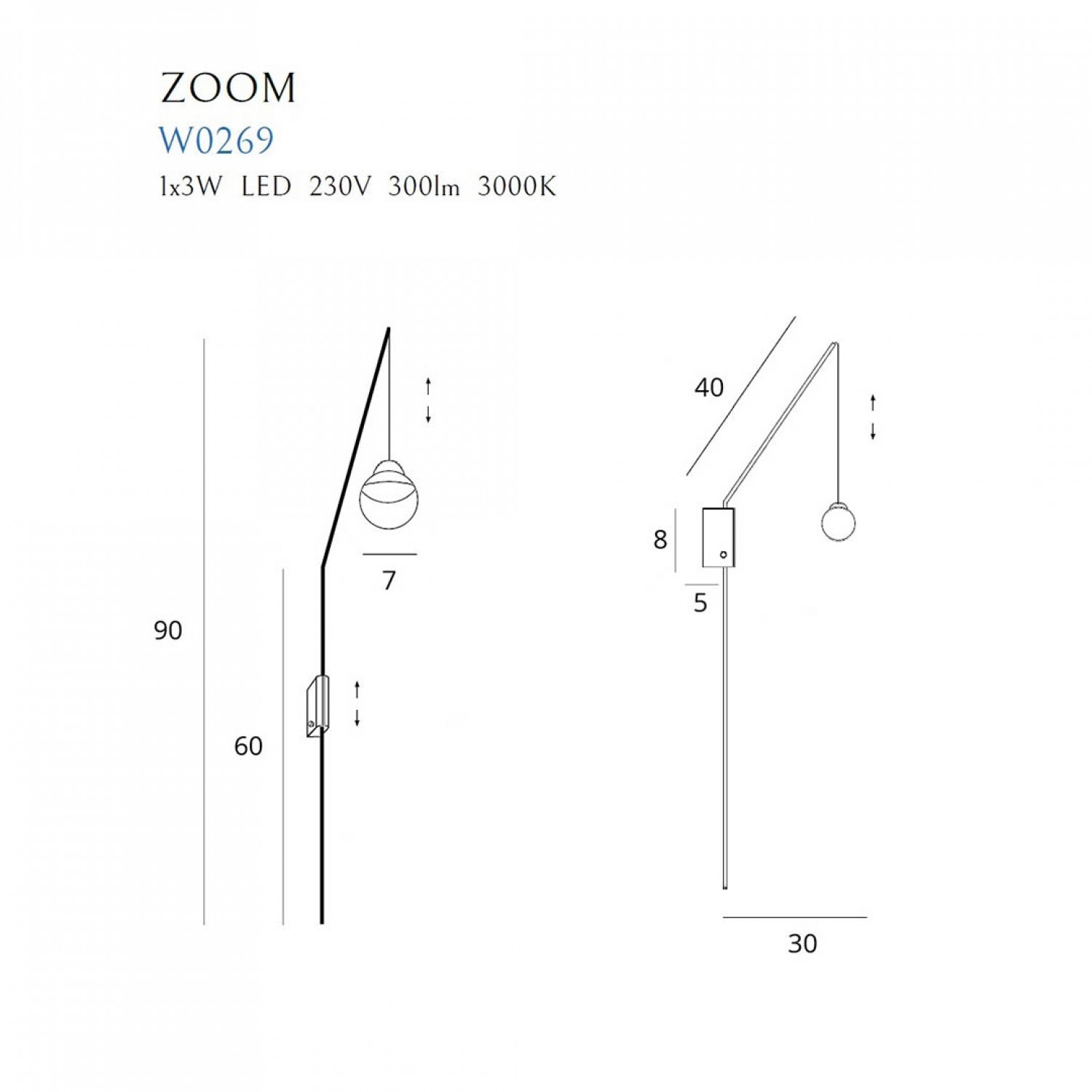 Бра MAXLIGHT ZOOM W0269