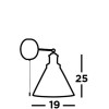 Бра SearchLight PYRAMID 1277BK фото 3 Бра SearchLight PYRAMID 1277BK alt_image