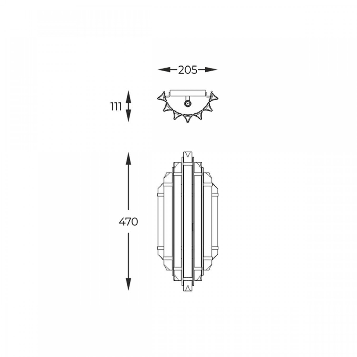 Бра Zuma Line ALEXANDRIA W0556-02A-V7V7