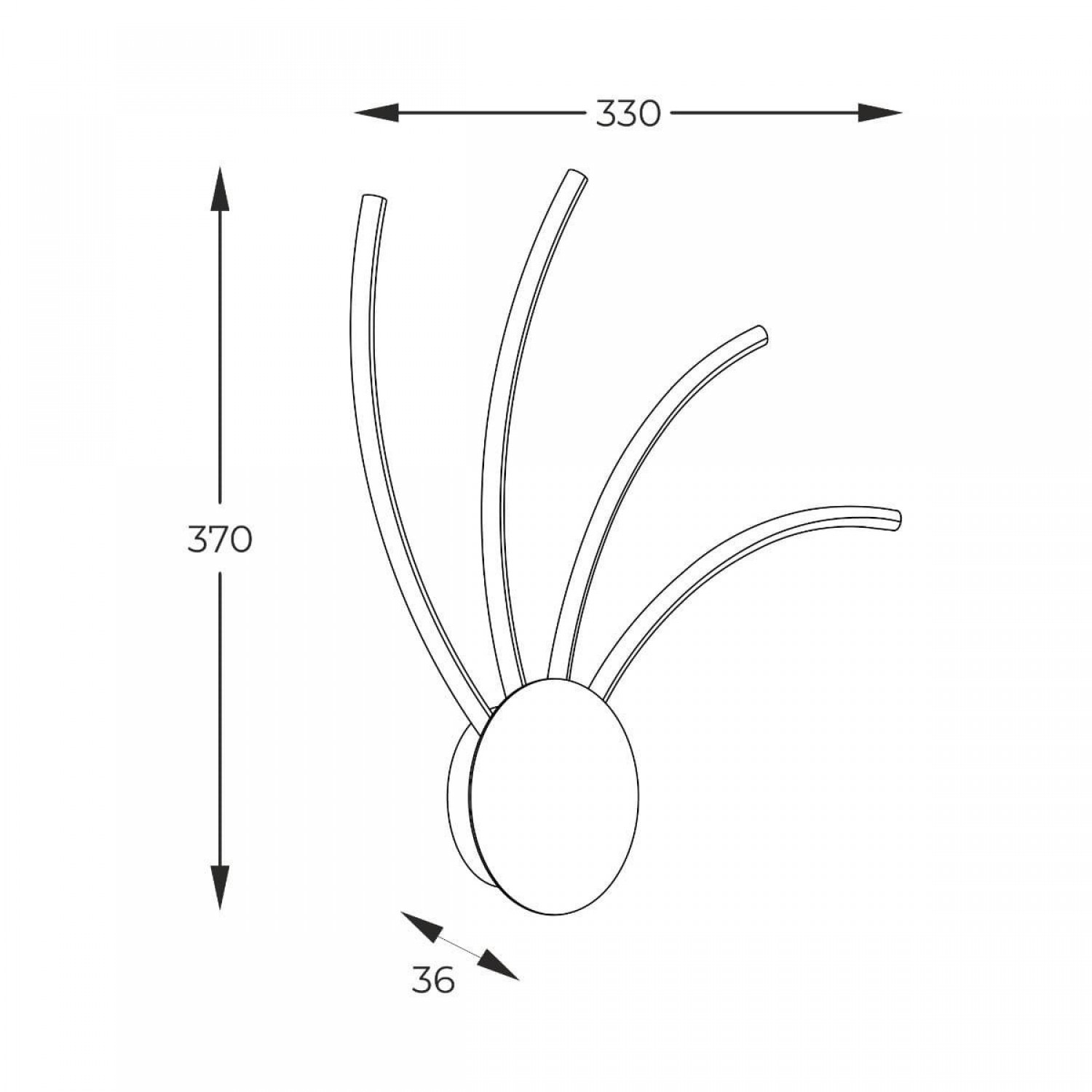Бра Zuma Line DIOGO 2200014-BK