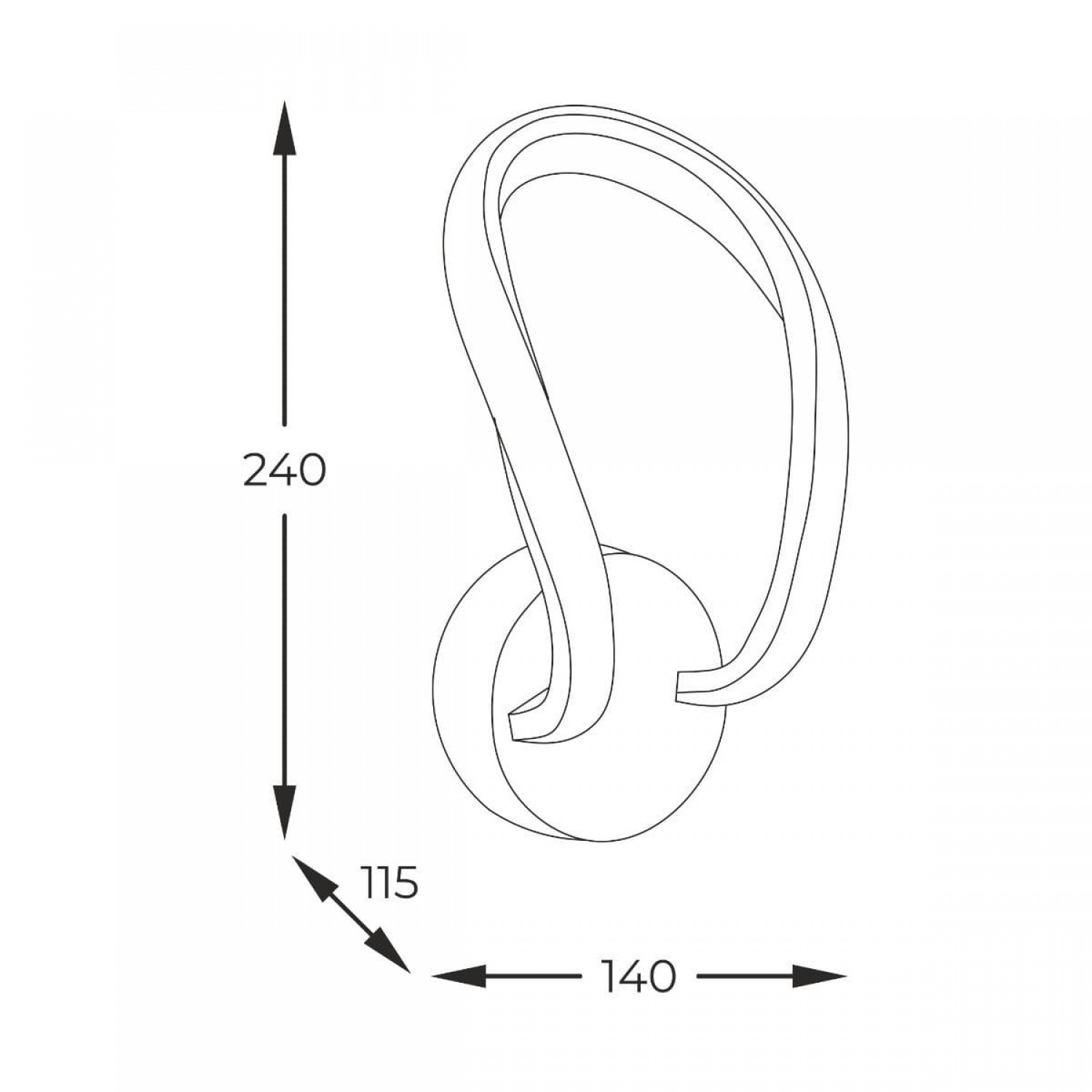 Бра Zuma Line FERMI 19600W-BK