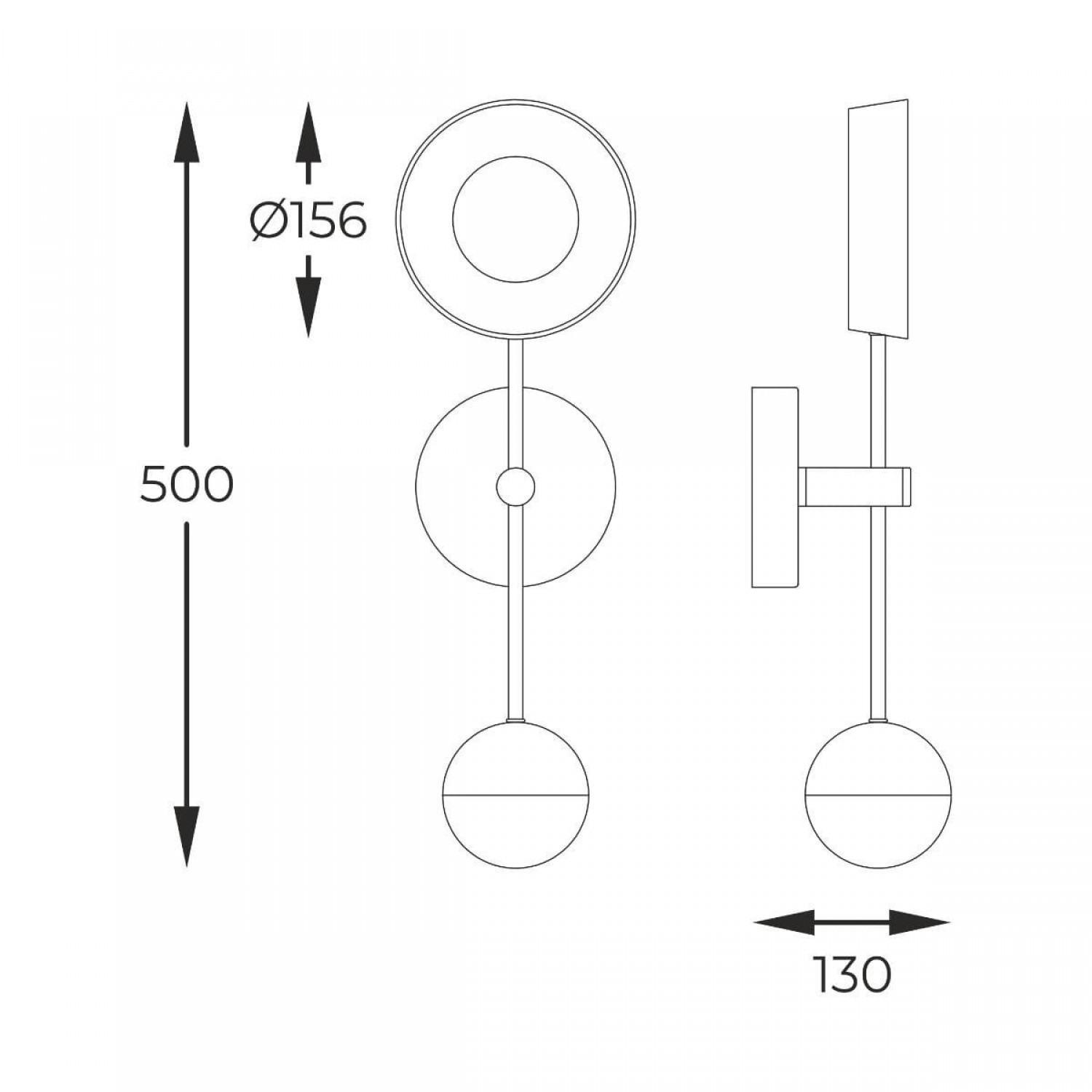 Бра Zuma Line LARA MB7170-2-3BGT