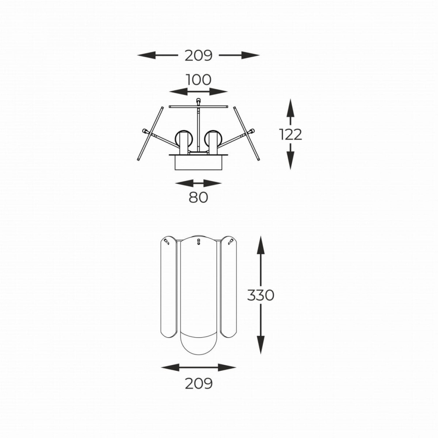 Бра Zuma Line NIRA MB3523-2-EGN