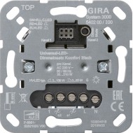 Электрофурнитура Gira Светорегулятор универсальный LED 2-м Komfort S3000, вставка 540200