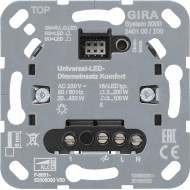 Електрофурнітура Gira Світлорегулятор універсальний LED Komfort S3000, вставка 540100