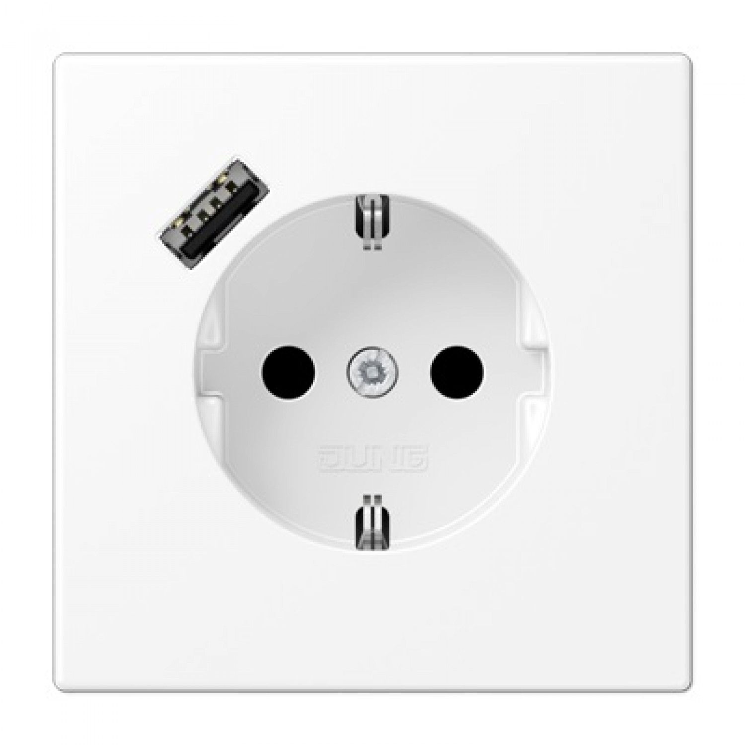 alt_image Электрофурнитура Jung Розетка SCHUKO®+USB типа A | fast charge LS1520-18AWWM