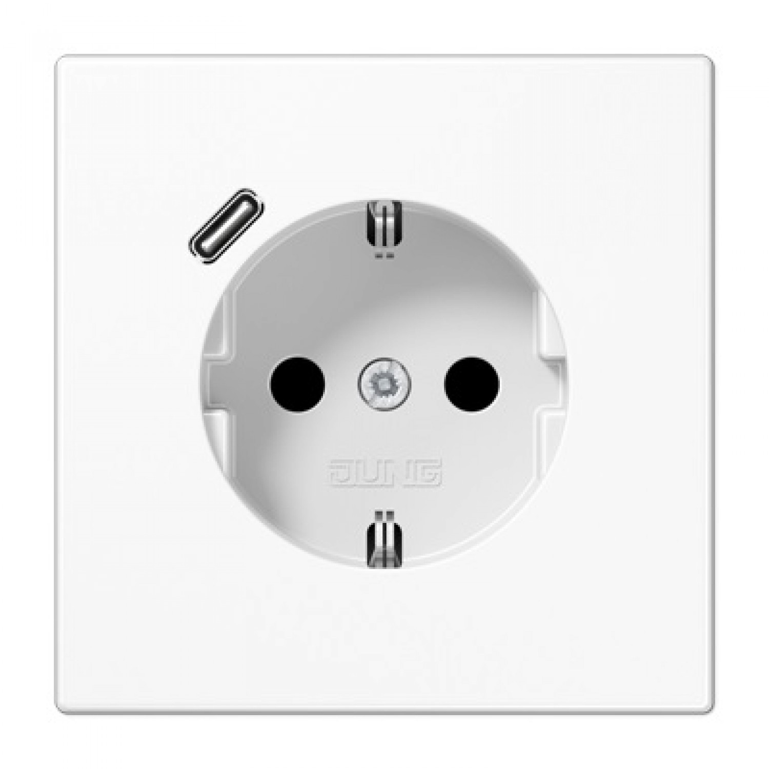 alt_image Электрофурнитура Jung Розетка SCHUKO®+USB типа C | fast charge LS1520-18CWW