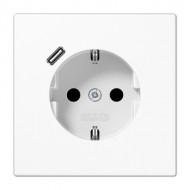 Электрофурнитура Jung Розетка SCHUKO®+USB типа C | fast charge LS1520-18CWW