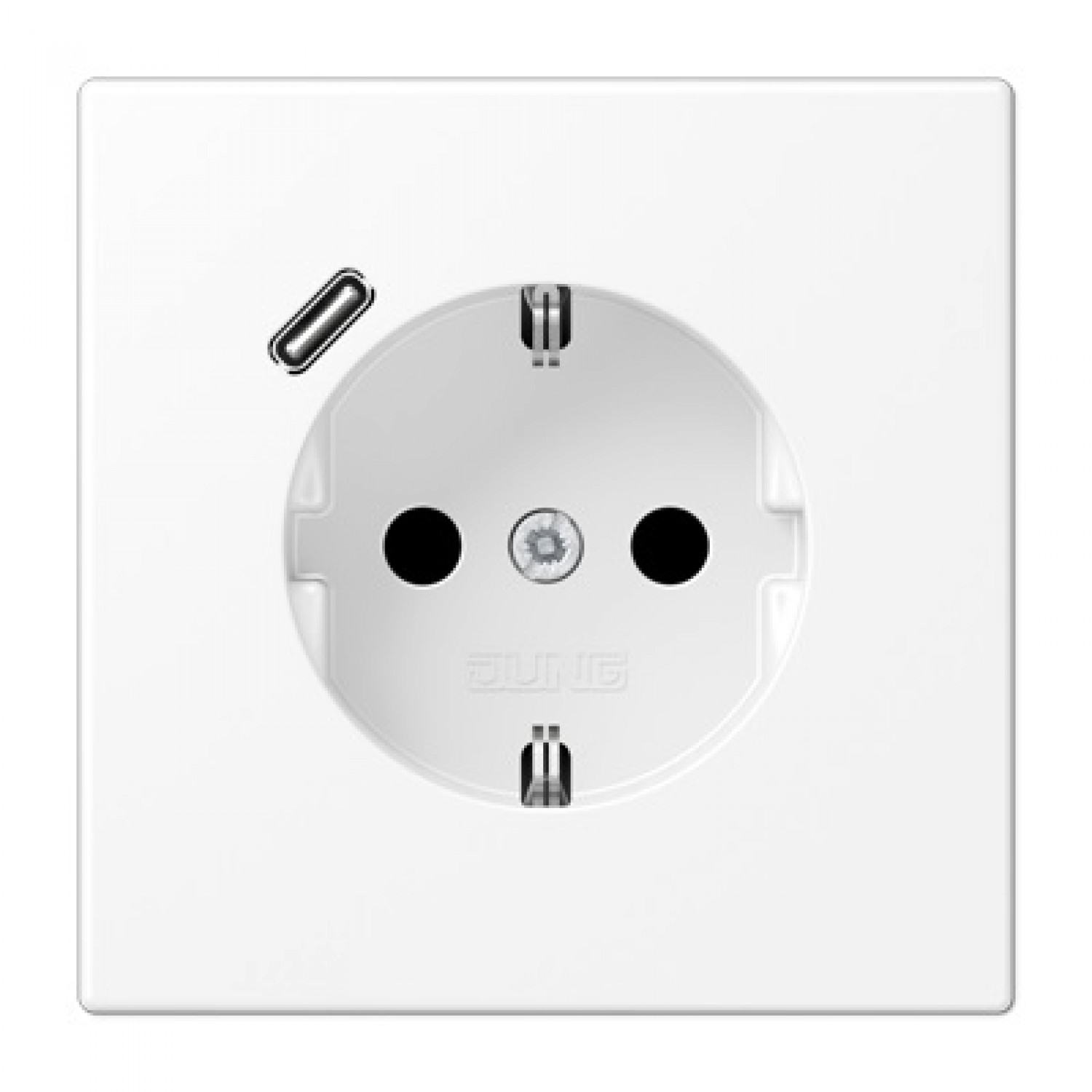alt_image Электрофурнитура Jung Розетка SCHUKO®+USB типа C | fast charge LS1520-18CWWM