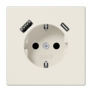 Электрофурнитура Jung Розетка SCHUKO®+USB | тип A + тип C LS1520-15CA