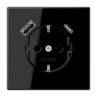 Електрофурнітура Jung Розетка SCHUKO® USB | тип A тип C LS1520-15CASW