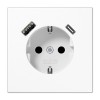 alt_imageЕлектрофурнітура Jung Розетка SCHUKO® USB | тип A тип C LS1520-15CAWW