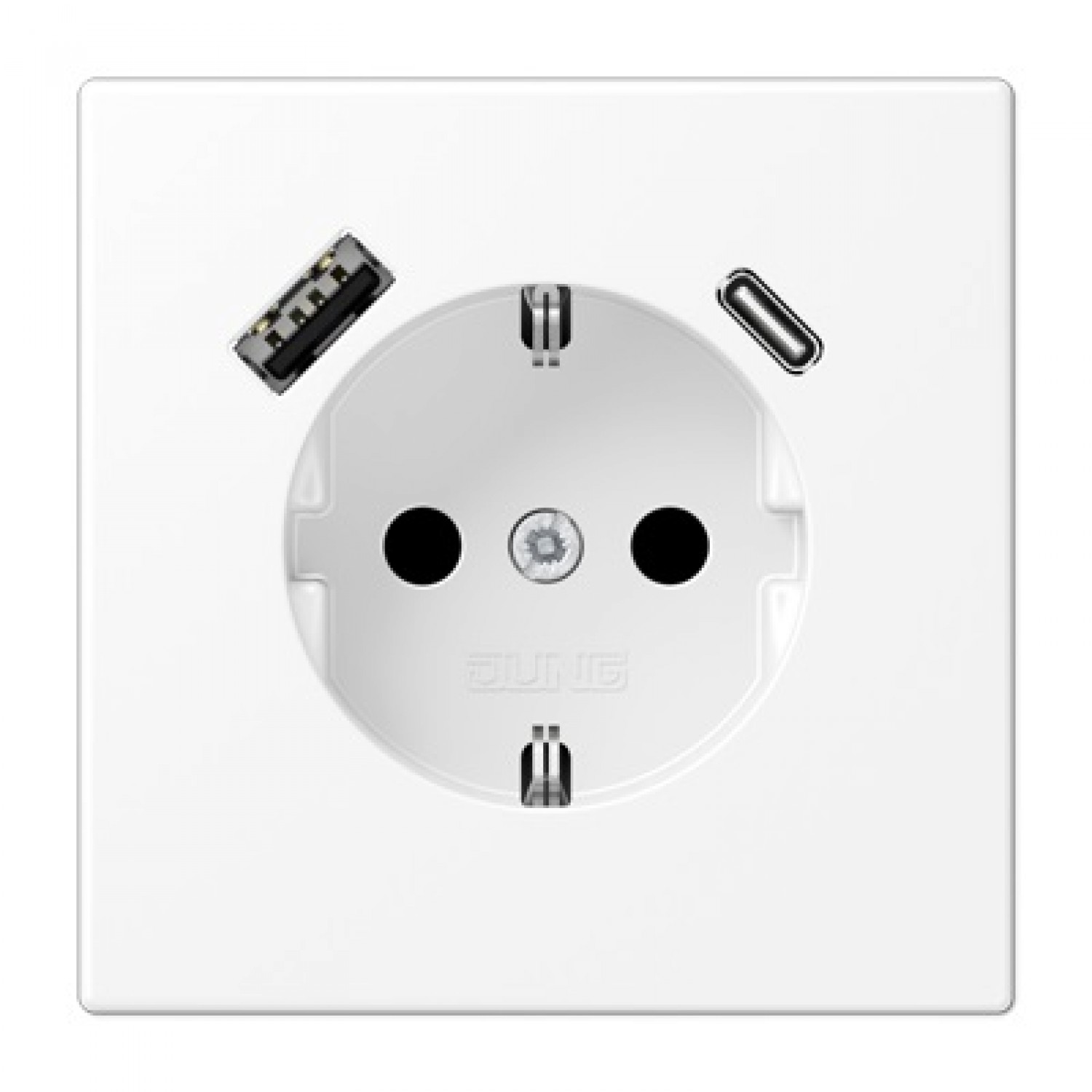 alt_image Електрофурнітура Jung Розетка SCHUKO® USB | тип A тип C LS1520-15CAWWM