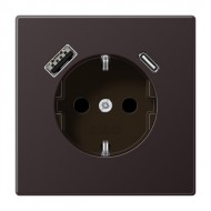 Електрофурнітура Jung Розетка SCHUKO USB | тип A тип C AL1520-15CAD
