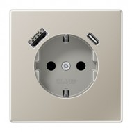 Електрофурнітура Jung Розетка SCHUKO USB | тип A тип C ES1520-15CA