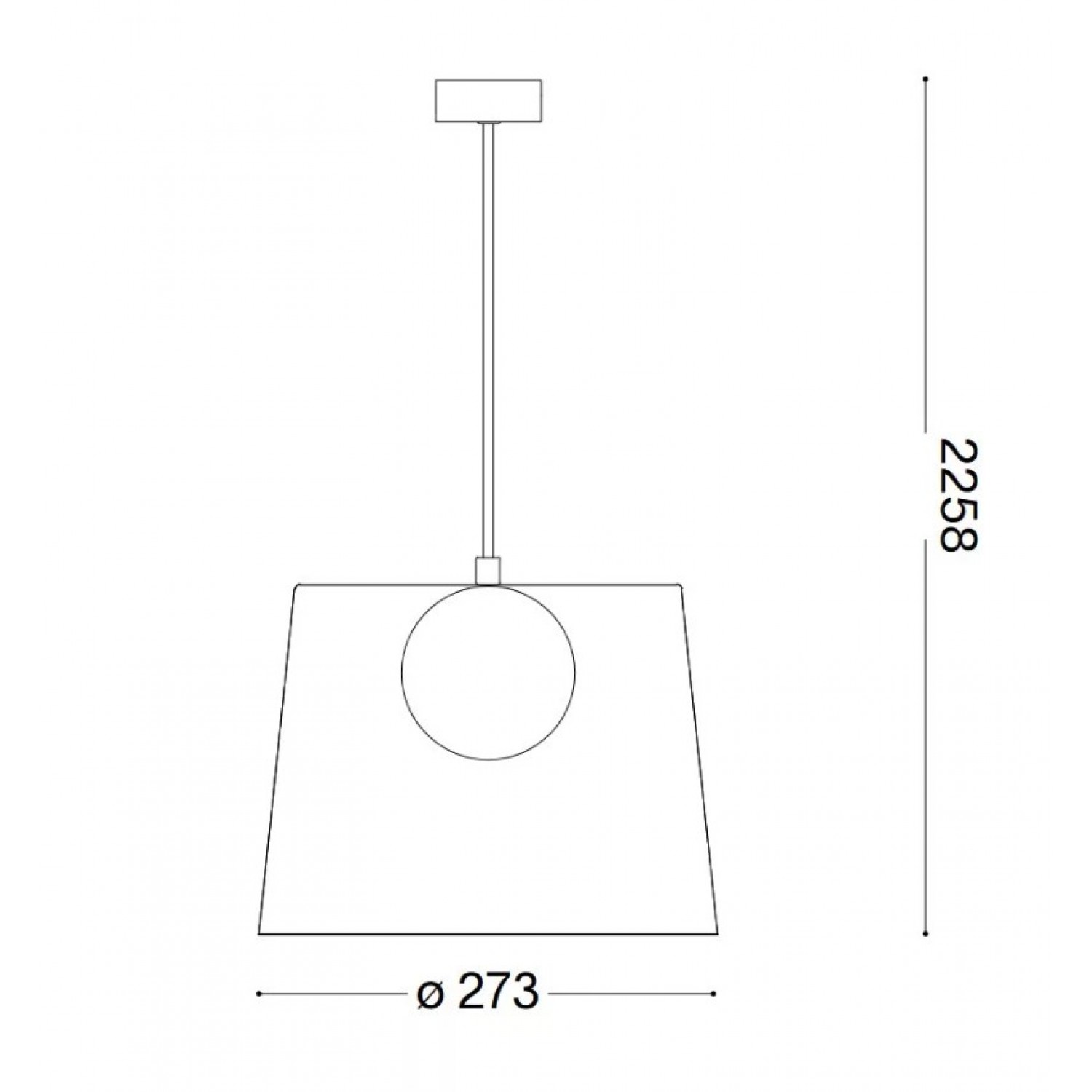 Підвісний світильник Ideal Lux FADE SP1 AMBRA 271316