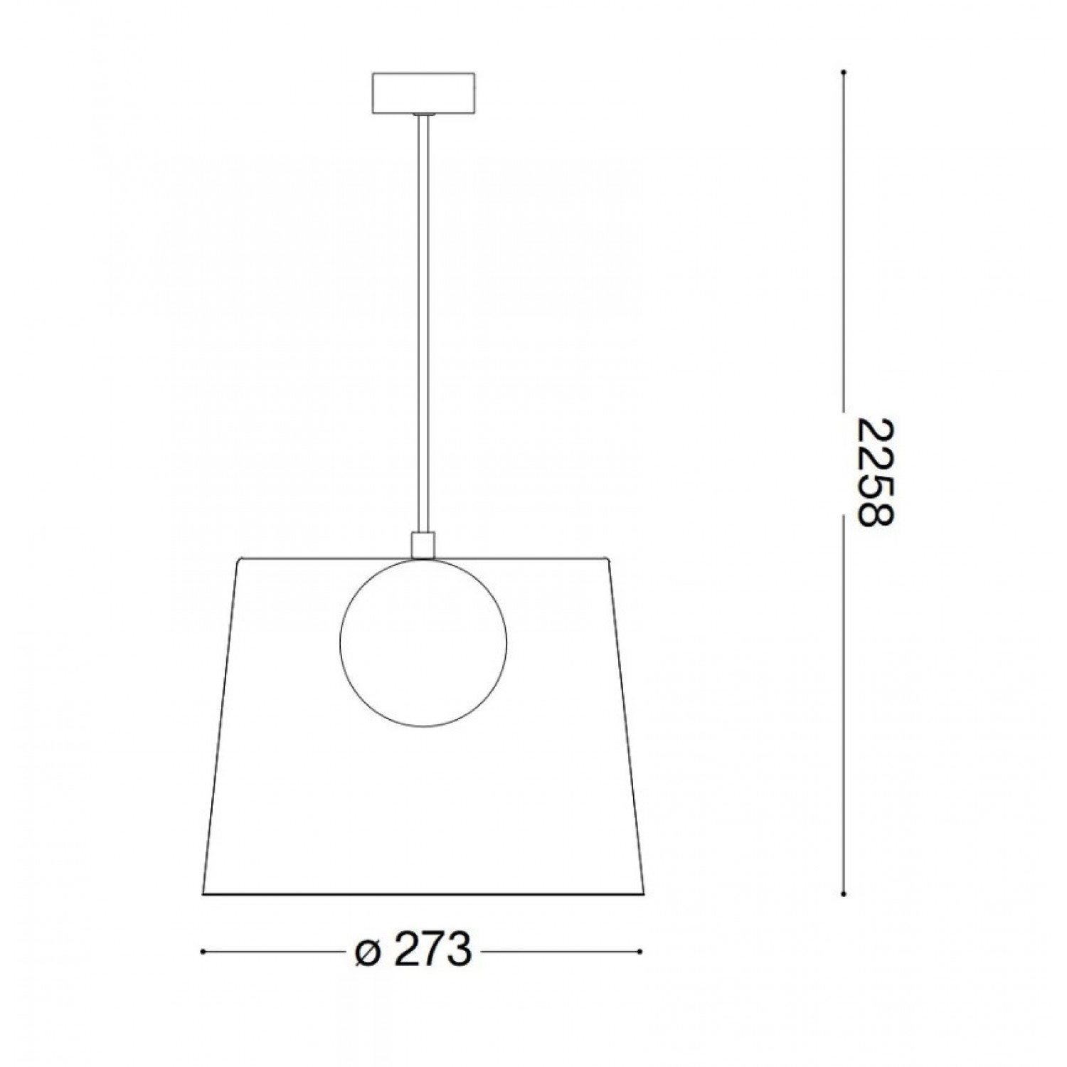 Подвесной светильник Ideal Lux FADE SP1 CROMO 271293