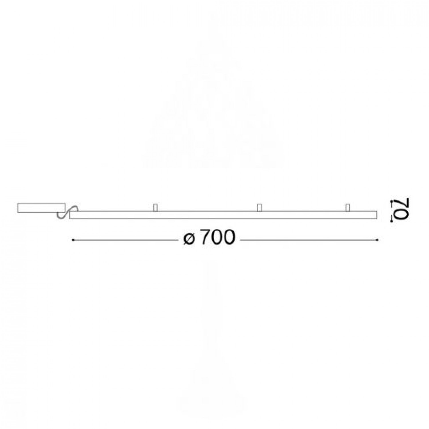 Люстра Ideal Lux ORACLE SLIM PL D070 ROUND WH 3000K 265995