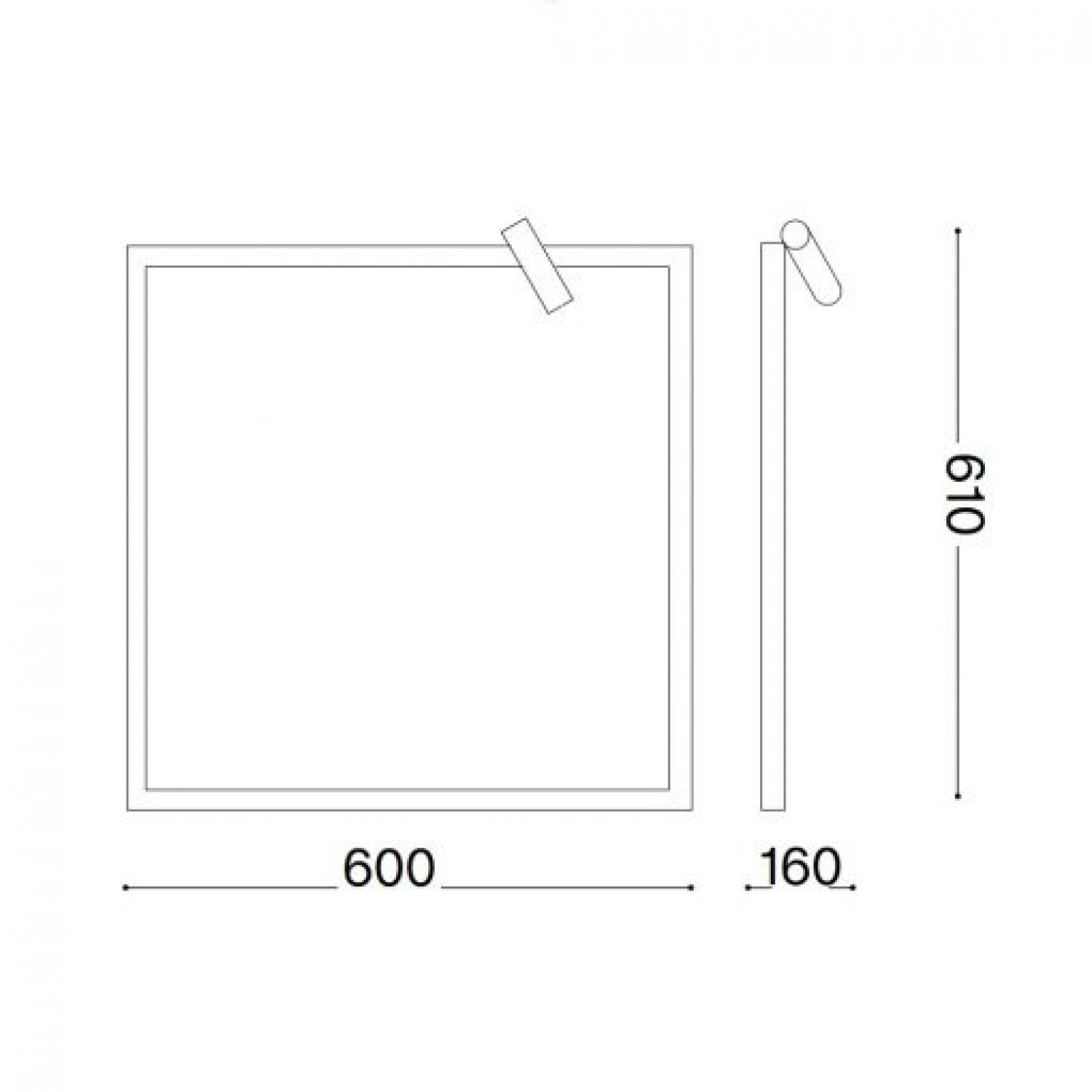 Бра Ideal Lux SYNTESI AP SQUARE BIANCO 285276