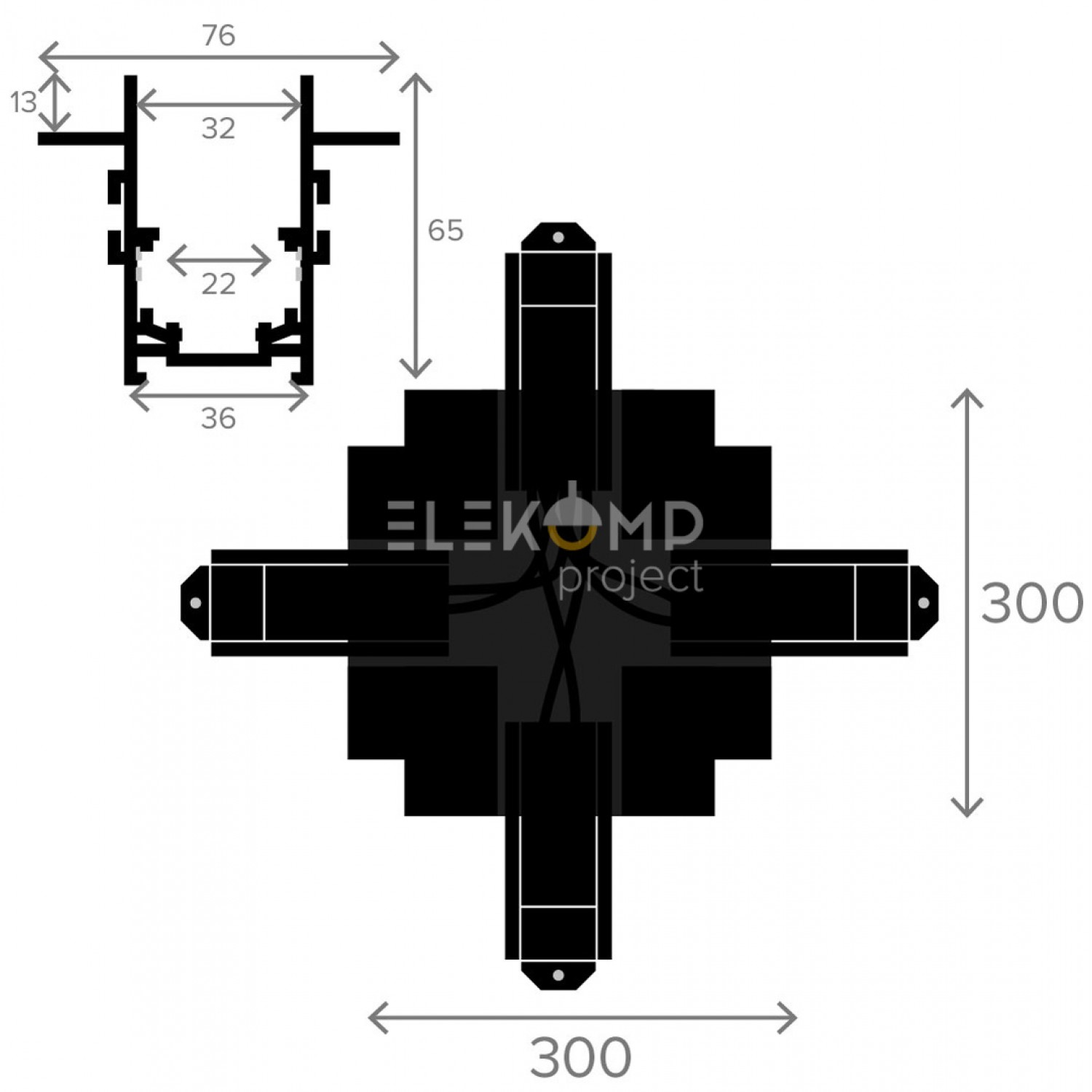 Компонент 36 Elekomp Track (С) Вбудований Конектор Х 245480