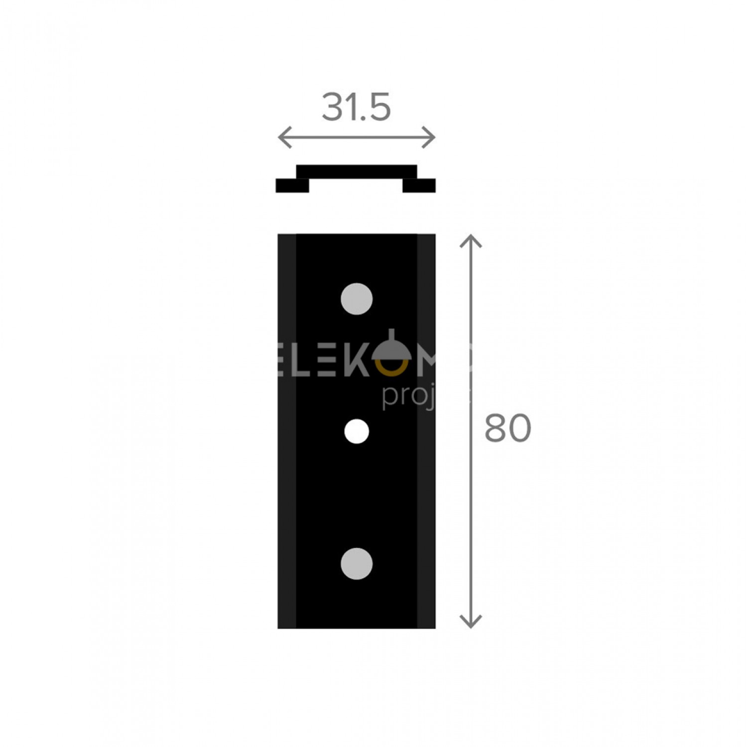 Компонент 36 Elekomp Track Пластина фіксації магнітного шинопроводу 245483