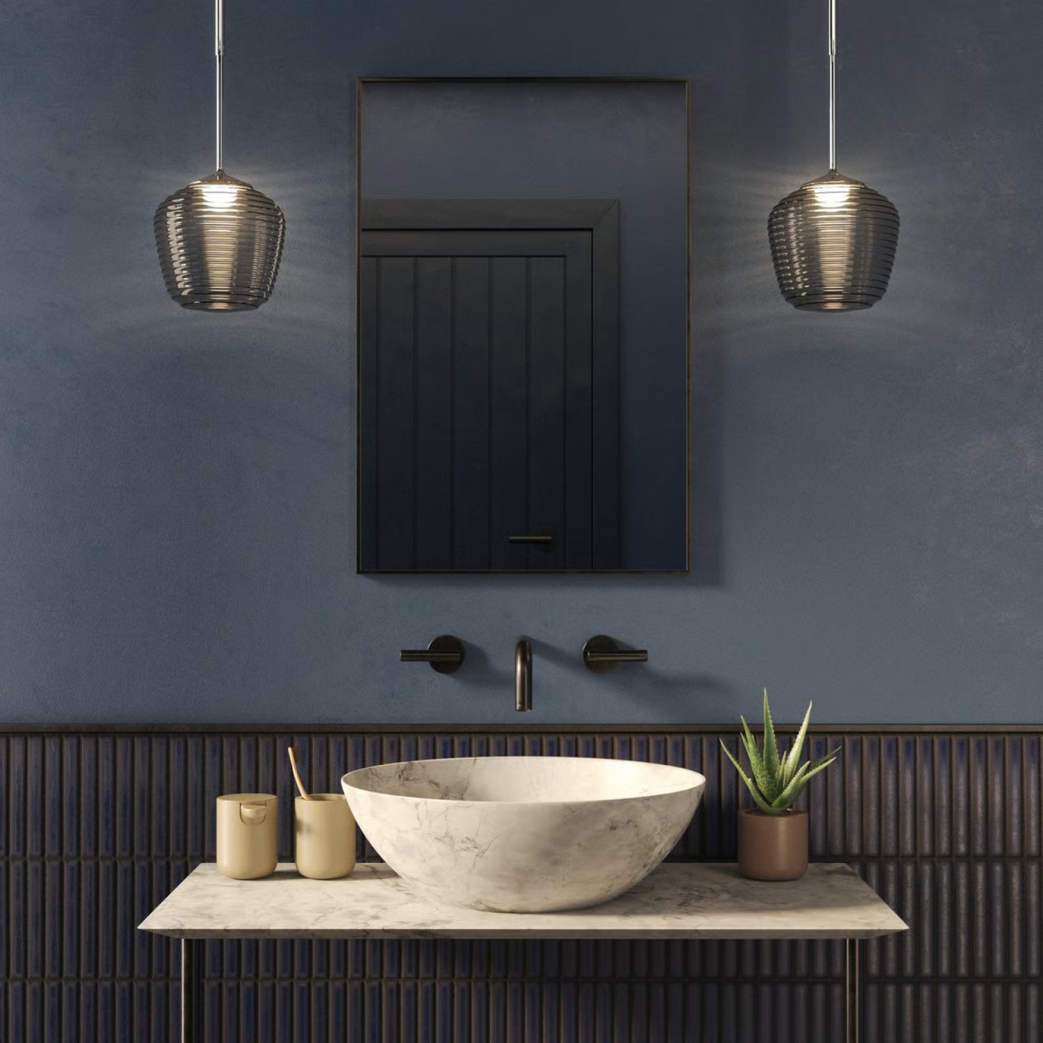 Компонент Astro Nara Taper Ribbed Glass 5039004