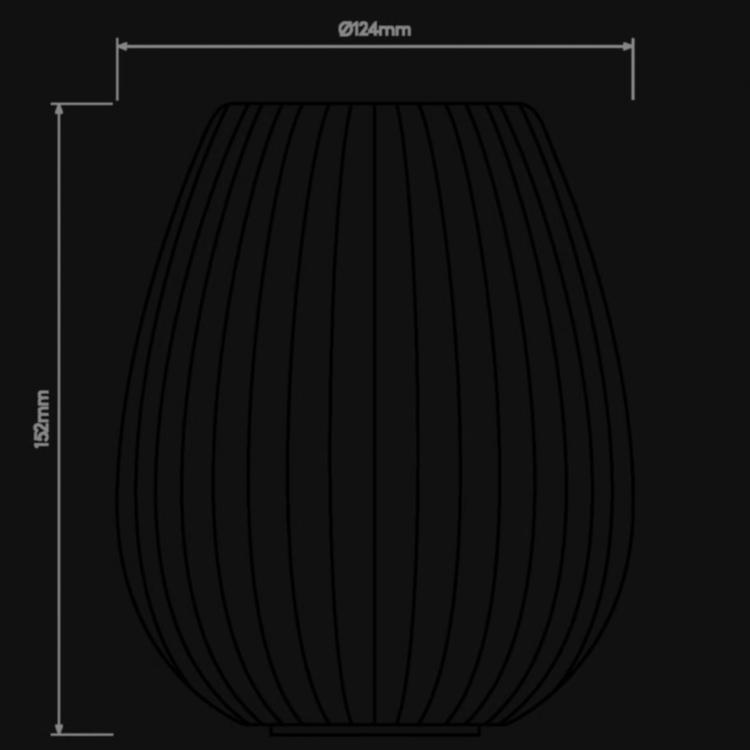 Компонент Astro Tacoma Tulip Ribbed Glass 5036008