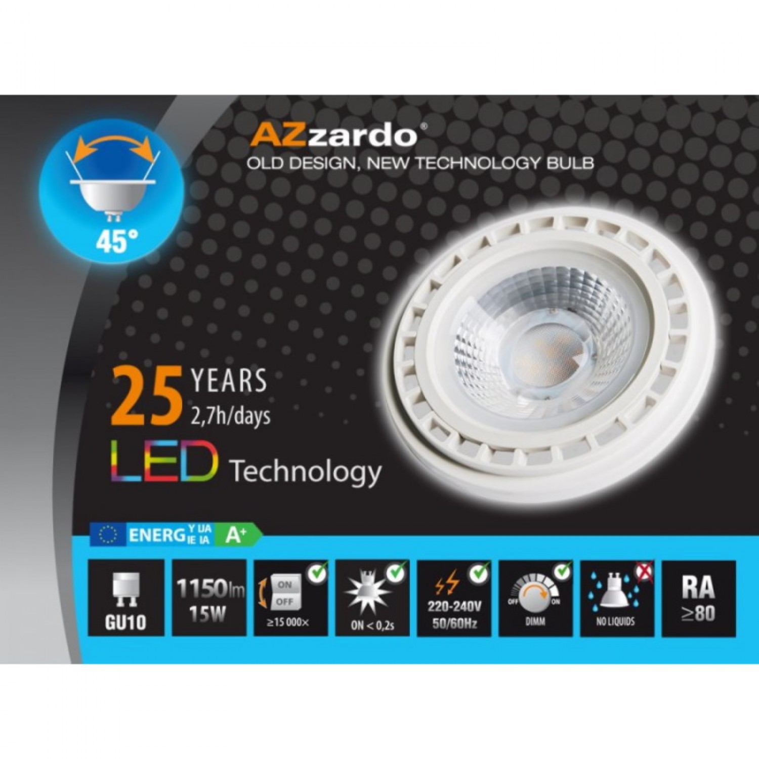 Лампочка AZzardo AZZARDO LED 15W ES111 WHITEDIMM 3000 LL110152 AZ1500