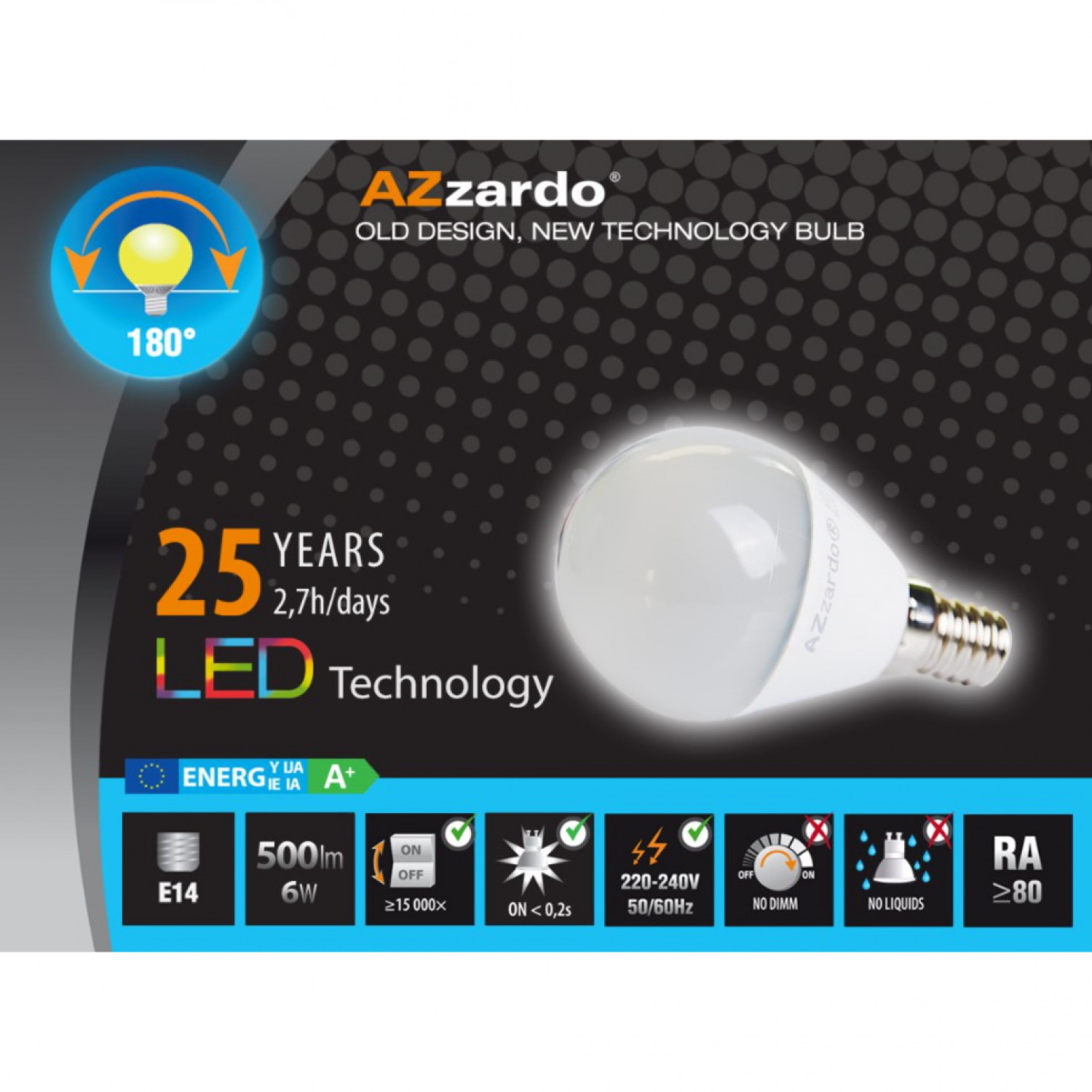 Лампочка AZzardo AZZARDO LED 6W E14 KULKA LL114062 AZ1103