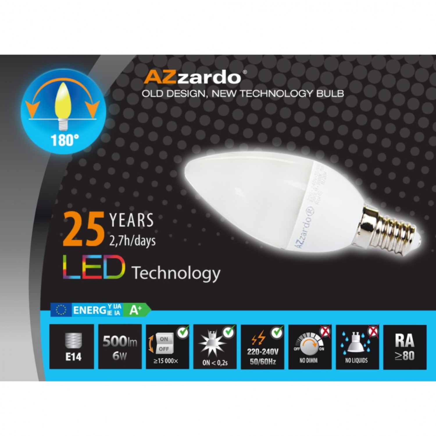 Лампочка AZzardo AZZARDO LED 6W E14 SWIECZKA LL114061 AZ1102