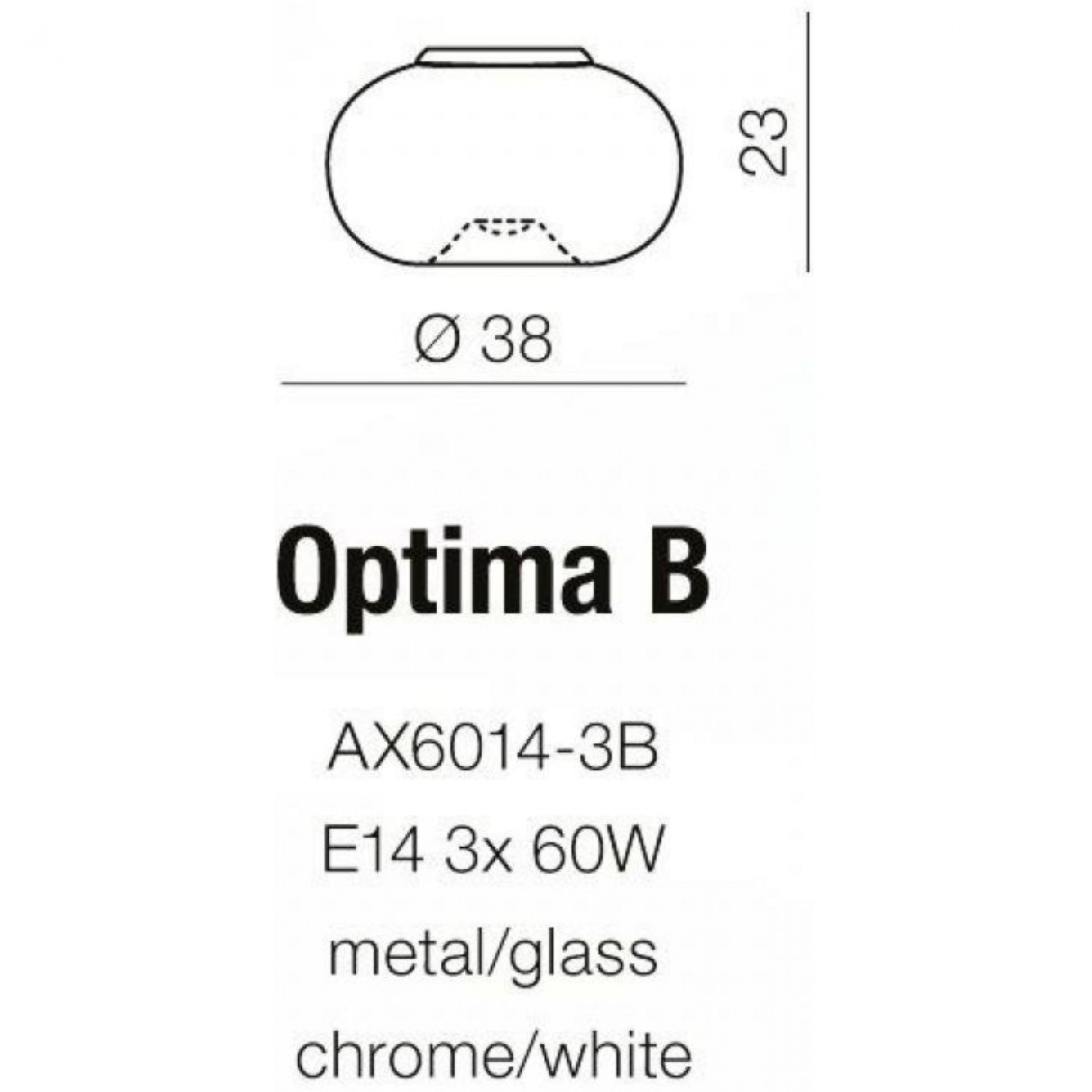 Потолочный светильник AZzardo OPTIMA B  AZ0182