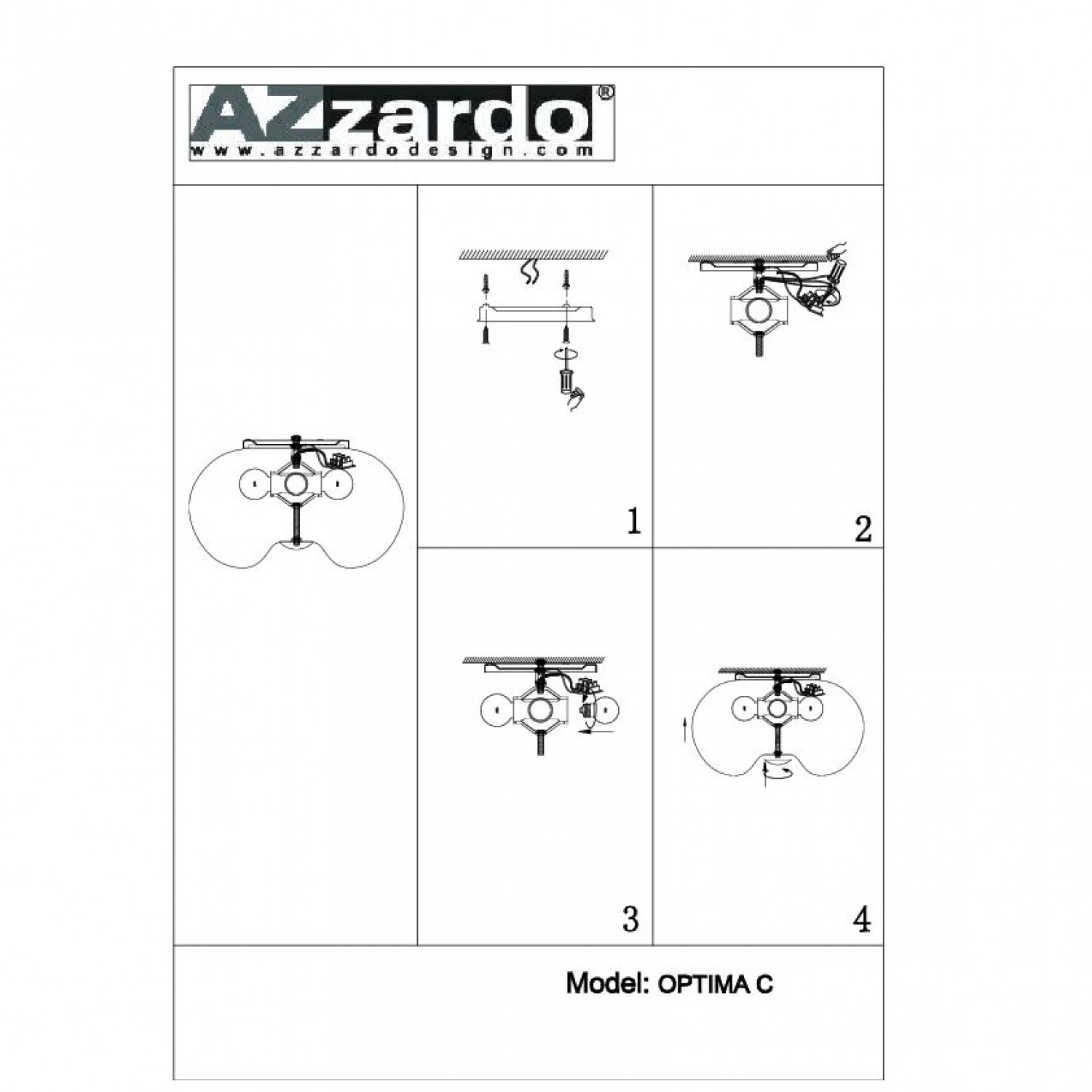 Потолочный светильник AZzardo OPTIMA C  AZ0183
