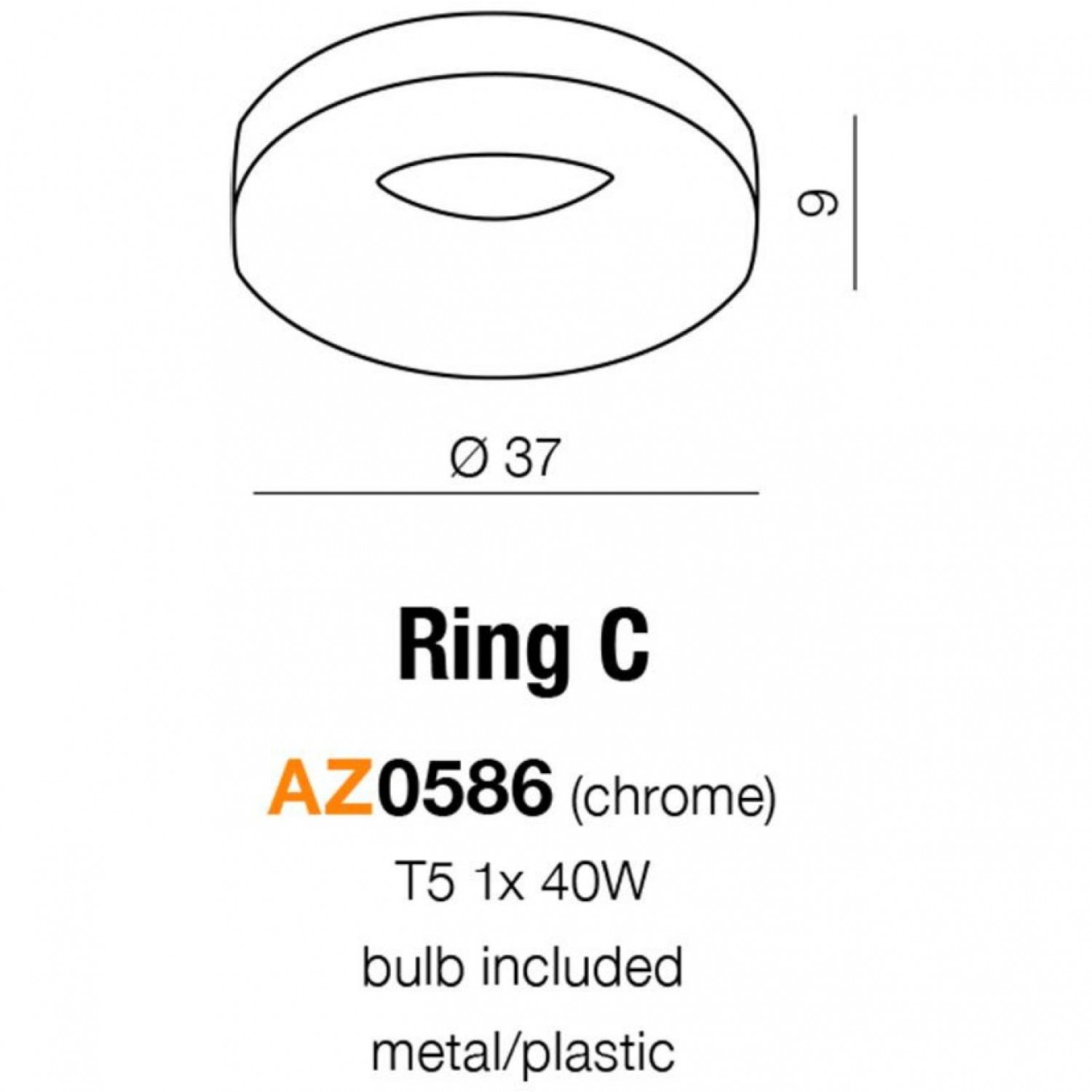 Стельовий світильник AZzardo RING C AZ0586