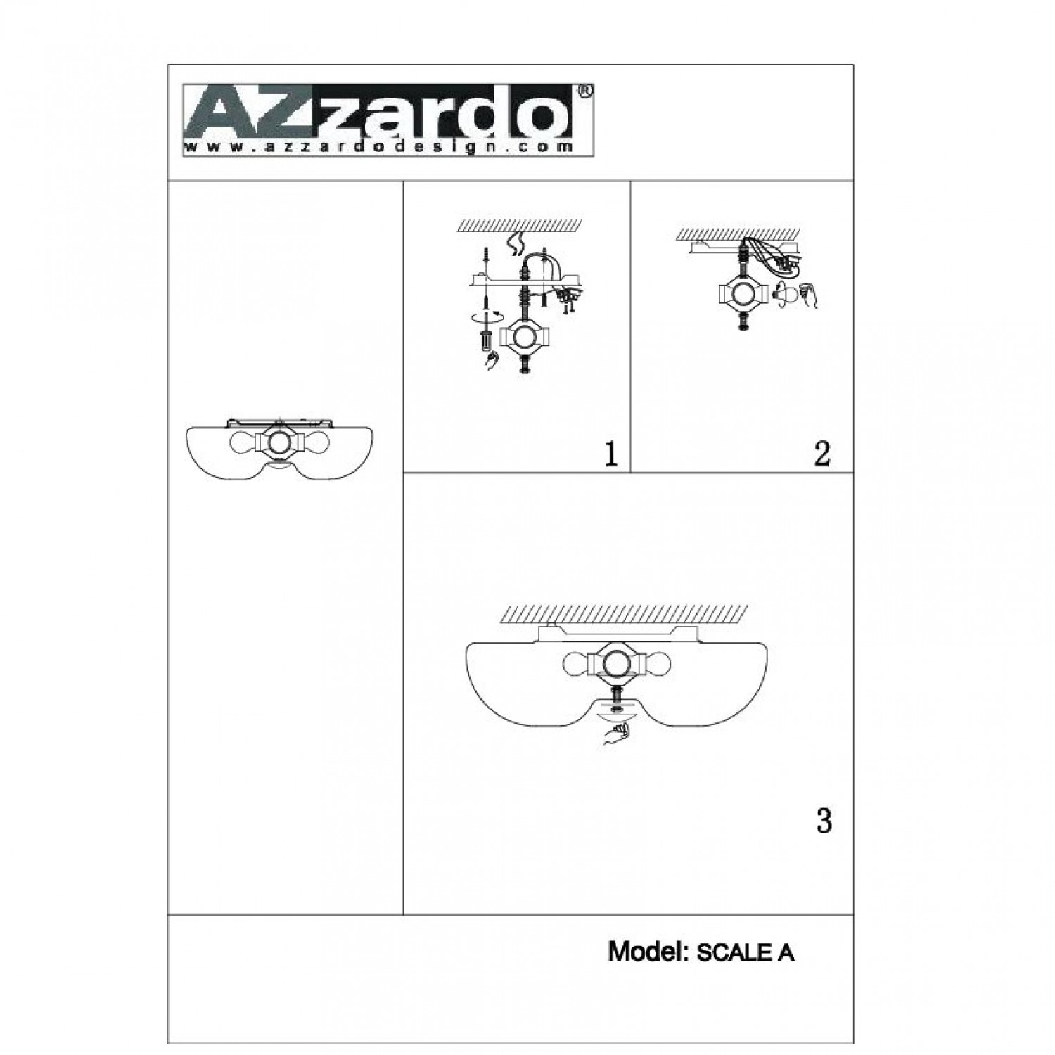 Стельовий світильник AZzardo SCALE A AZ2928